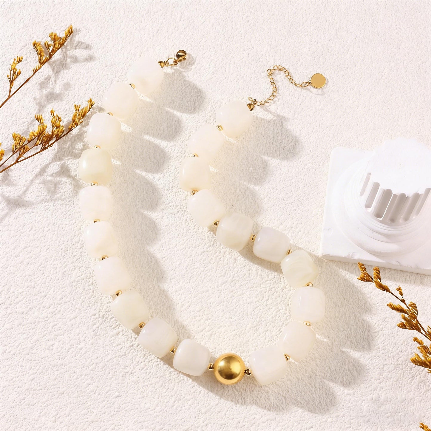 joymiao Bead Necklace for Women Chunky Beaded Necklace Colorful Necklace Charm Trendy Summer Necklaces Beach Jewelry Gifts