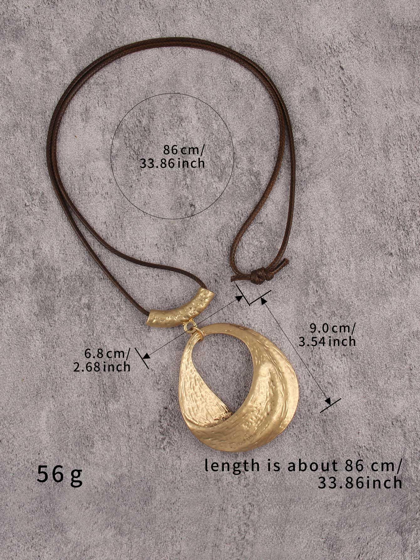 joymiao Boho Pendant Necklace for Women Vintage Long Chunky Bohemian Necklace with Large Gold Pendant Hippie Choker Necklaces