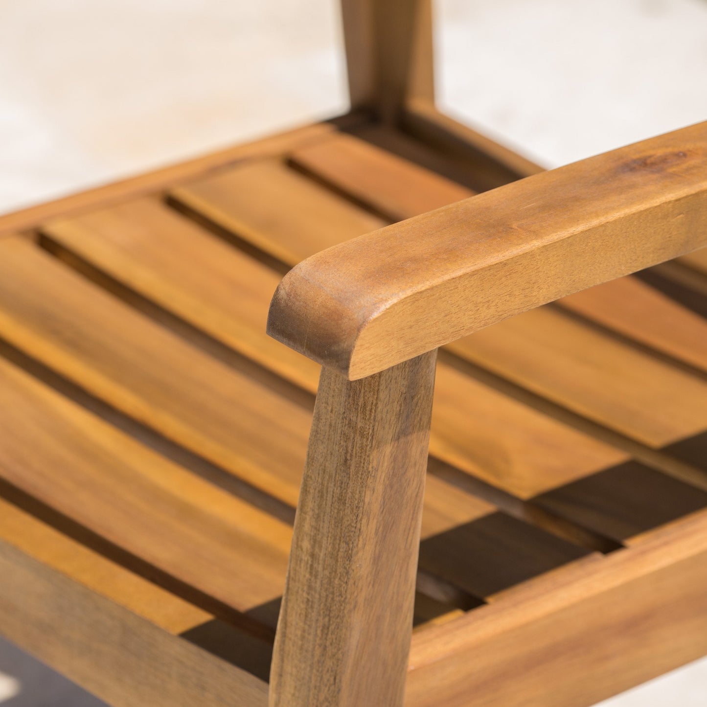 Stanyan | 7 Piece Outdoor Acacia Wood Dining Set | Perfect for Patio | with Teak Finish