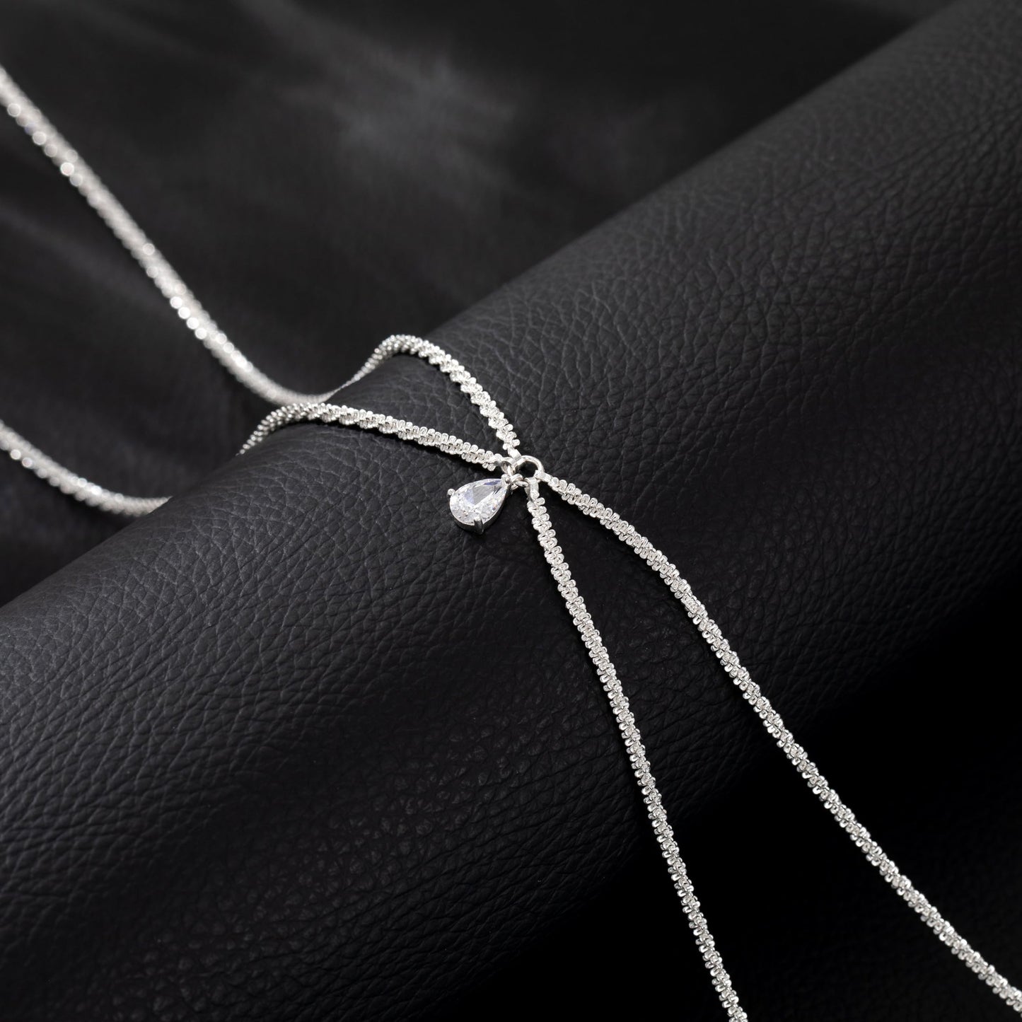 CHESKY Silver Waist Chain, Silver Plated Body Chain Jewelry for Women Adjustable Waterproof Sexy Beach Bikini Sparkle CZ Chain Non Tarnish Belly Chain Jewelry for Women Gifts