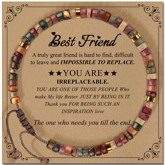 ZOKCC Friendship Bracelet Gifts for Women: Inspirational Natural Stone Bracelet for Women - Birthday Christmas Day Graduation Valentines Day Gifts for Friend Sister Bestie BFF