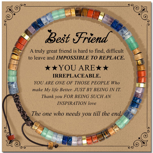 ZOKCC Friendship Bracelet Gifts for Women: Inspirational Natural Stone Bracelet for Women - Birthday Christmas Day Graduation Gifts for Friend, Sister, Bestie, BFF