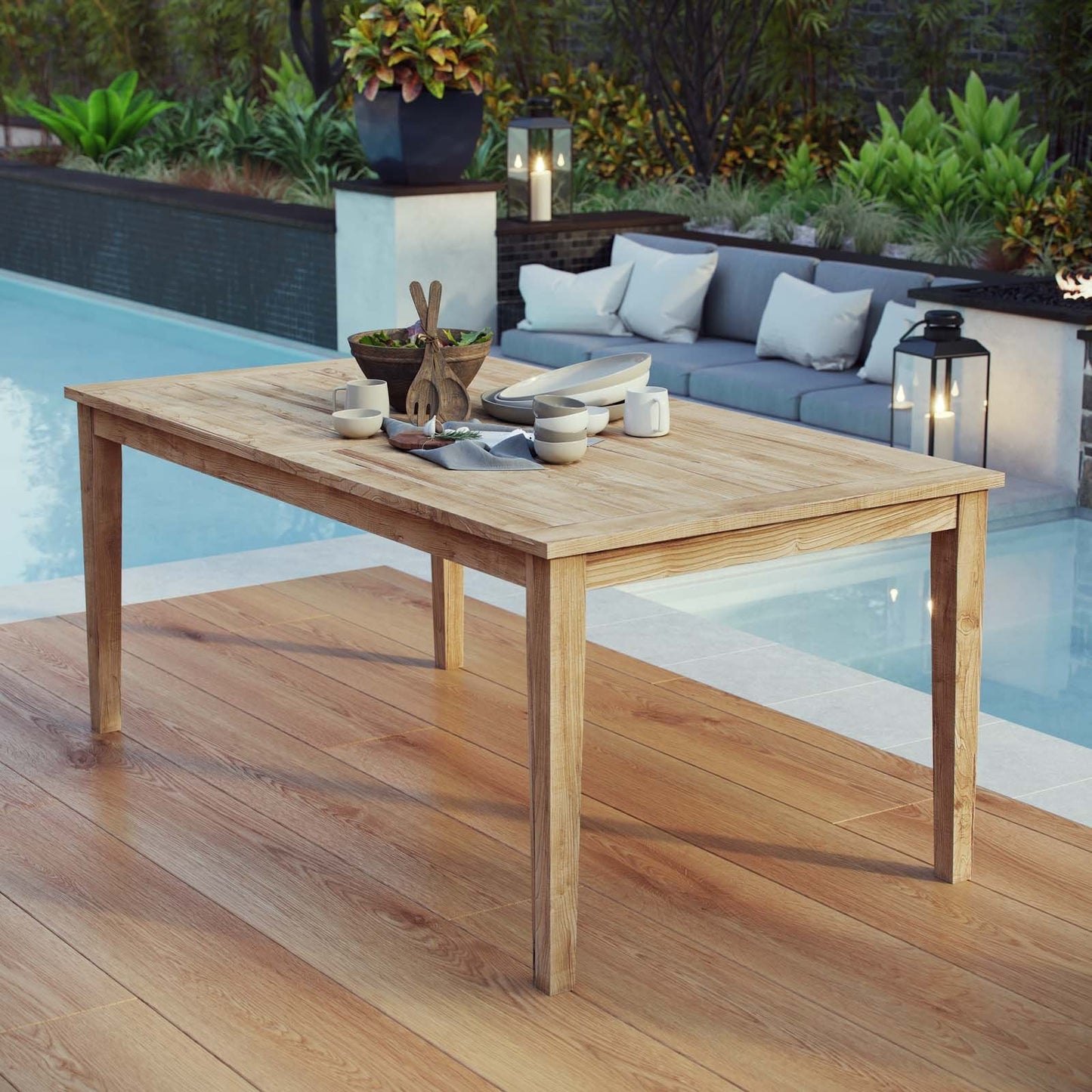 Modway Marina Outdoor Patio Teak Dining