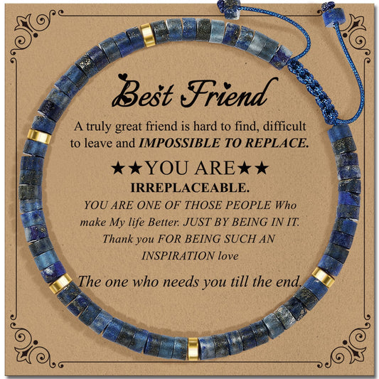 ZOKCC Friendship Bracelet Gifts for Women: Inspirational Natural Stone Bracelet for Women - Birthday Christmas Day Graduation Gifts for Friend, Sister, Bestie, BFF