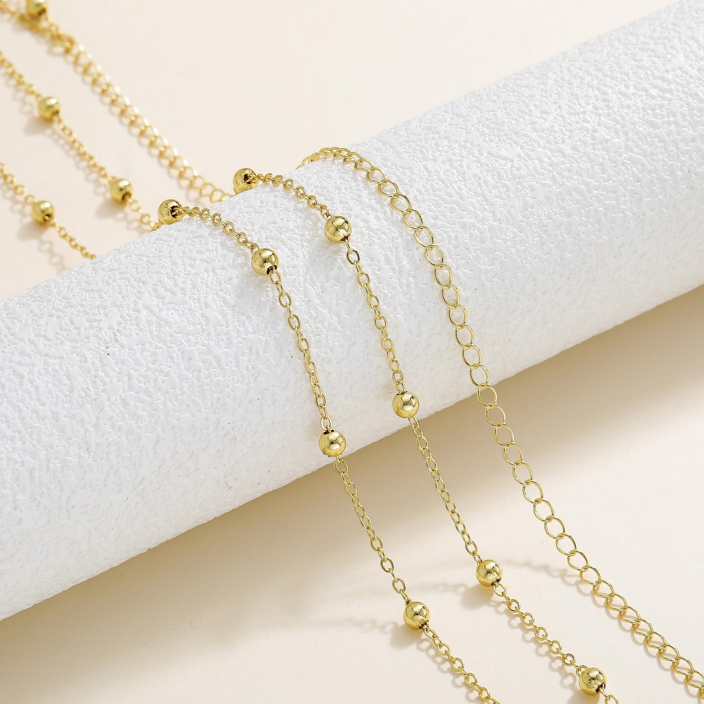 QILMILY Waist Chain Belt for Women - 14K Gold Plated Layered Belly Chain Beach Body Chain Sexy Bikini Gold Jewelry Waist Beads Gifts