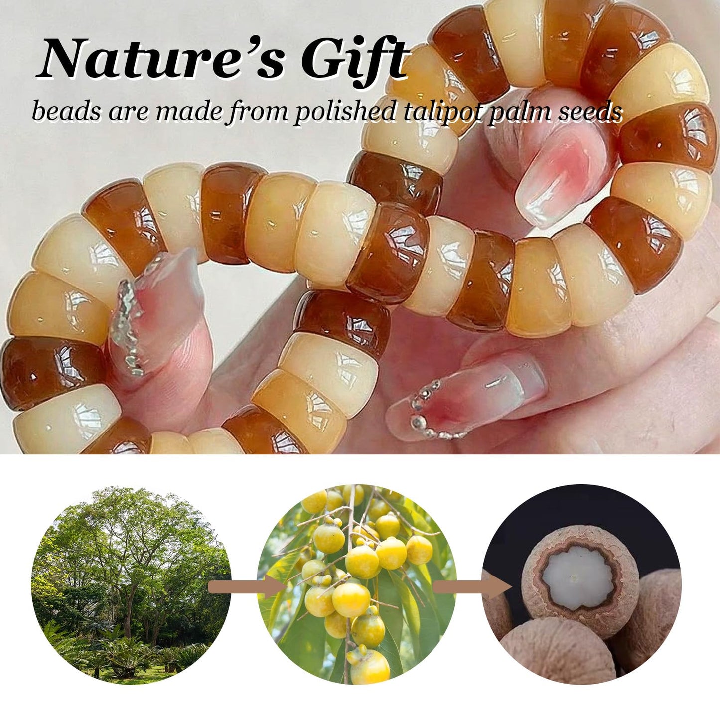 Embtrem Fidget Bracelet Bodhi Seed Bracelets Anxiety Fidget Bracelets Protection Healing Stretch Alleviate Anxiety Stress Protection Healing Bodhi Jewelry Gifts for Women Men