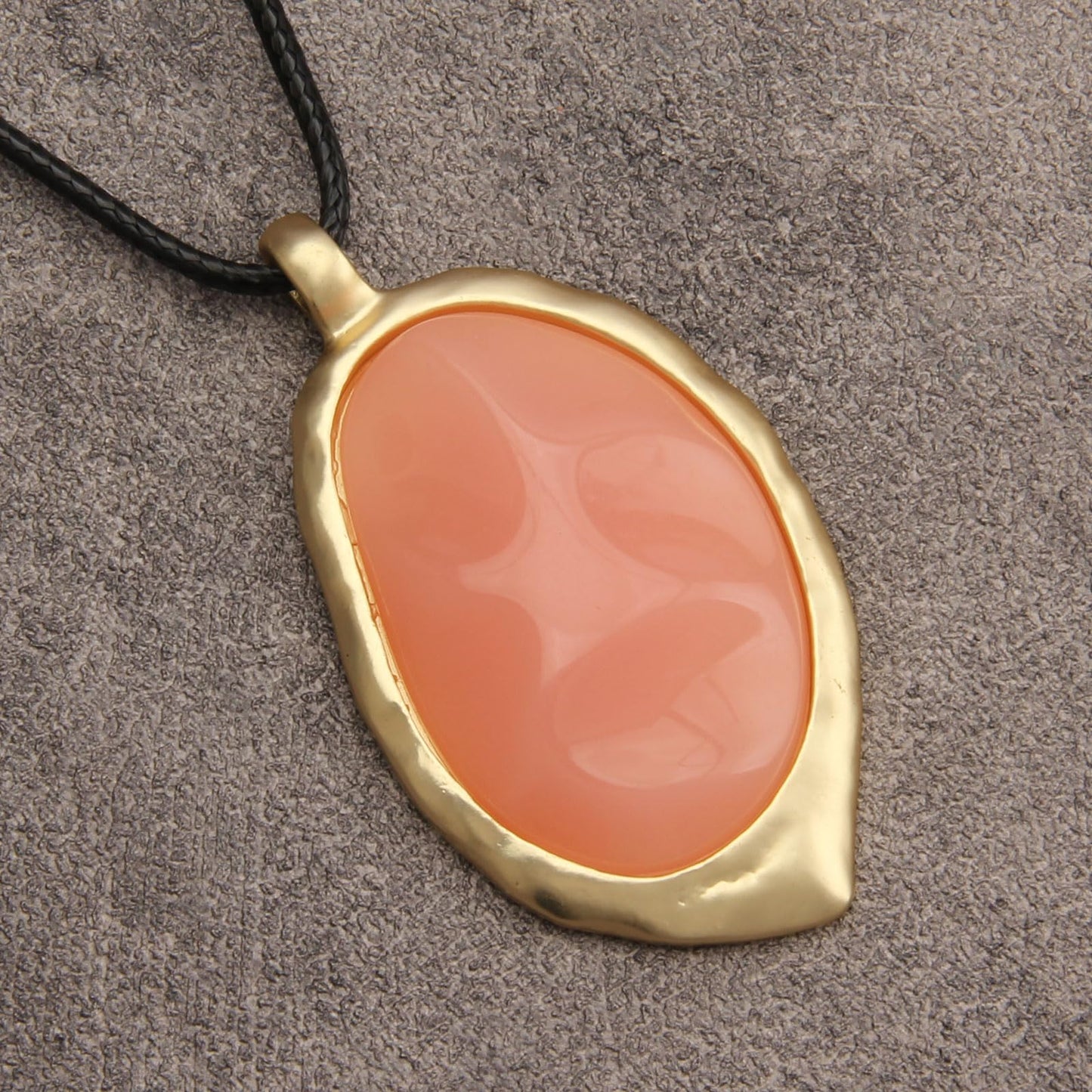 joymiao Leather Choker Necklaces for Women Long Necklaces Trendy Natural Stone Necklace Bohemian Pendant Boho Style Jewelry