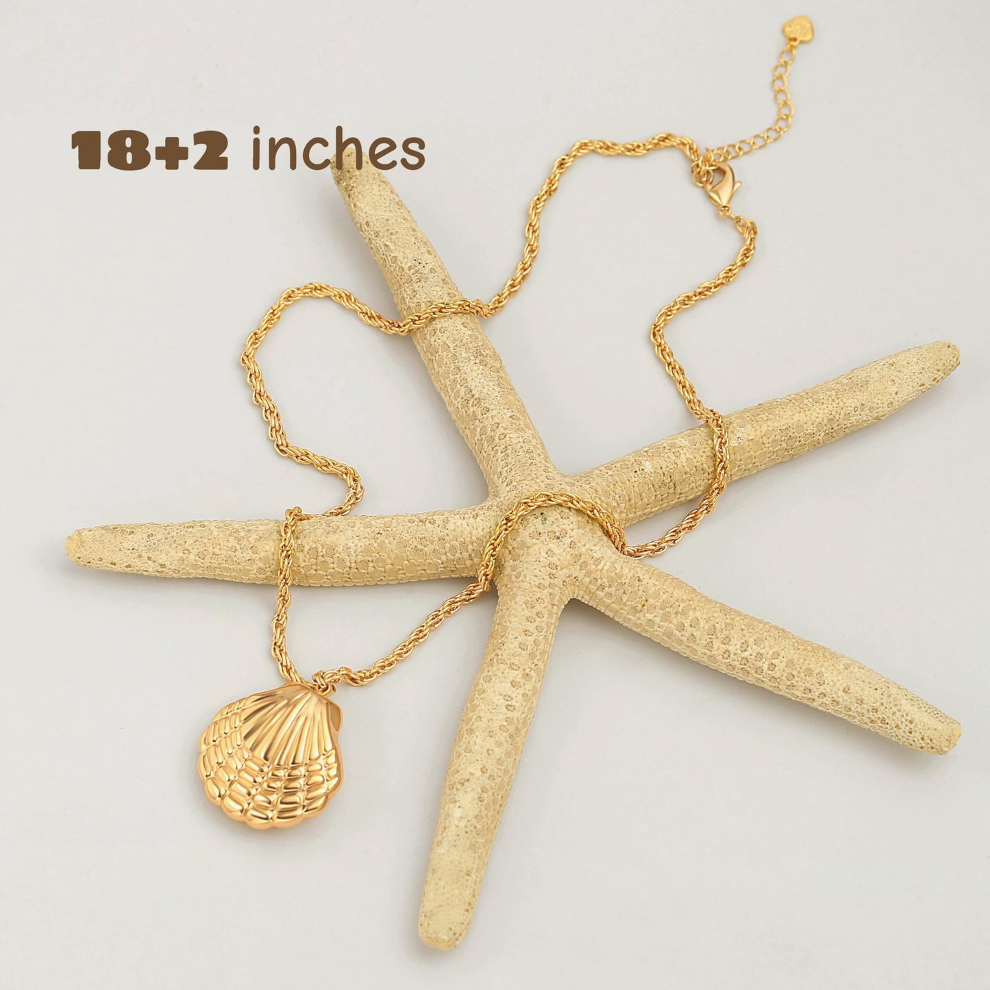 PEARLADA Boho Sea Shell Beach Necklace, Statement Gold Plated Seashell Pendant Necklace, Adjustable Summer Beach Jewelry