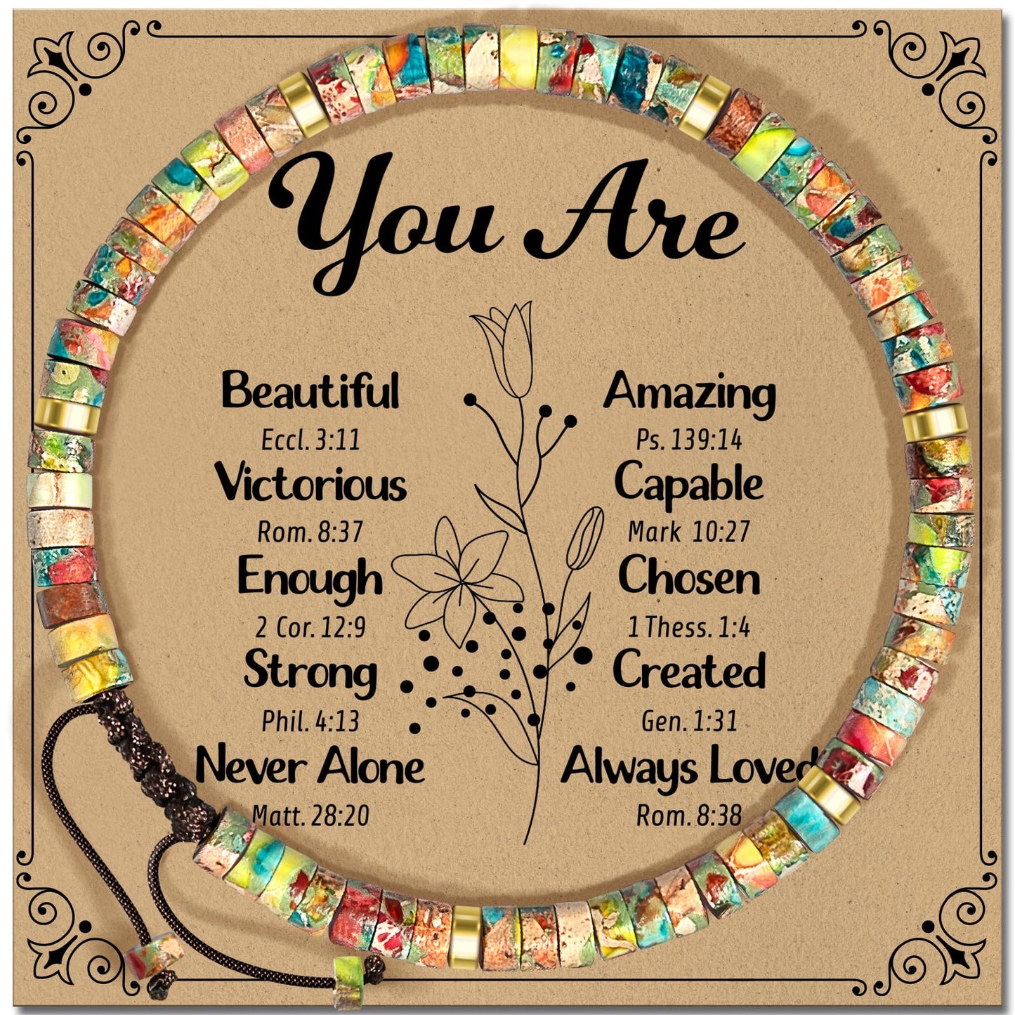 ZOKCC Inspirational Gifts Bracelets for Women Healing Natural Stone Bracelets - Valentines Mothers Day Birthday Get Well Soon Gifts for Women Friends Sister Friendship Bestie Coworker