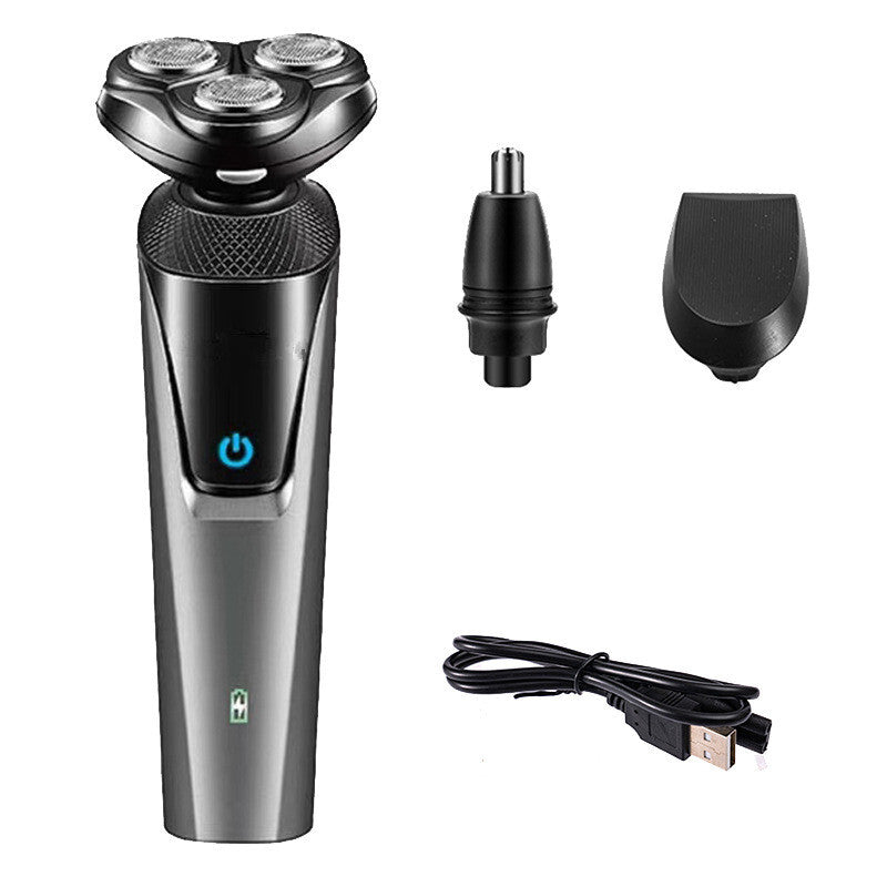 Electric Shaver Mens Razor Rotary Waterproof Pop-Up Beard Trimmer Wet Dry Cordless Nose Hair Clipper Barber Shaving Machine