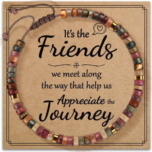ZOKCC Friendship Bracelets Gifts for Women - Healing Natural Stone Bracelets - Inspirational Friendship Valentines Day Gifts for Women Friend Sister Coworker Bestie BFF