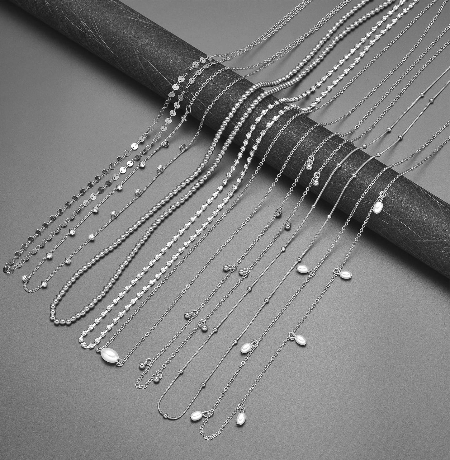 Tornito 8Pcs Waist Belly Chain CZ Heart Pearl Snake Bead Sequin Paperclip Belly Chain Summer Beach Sexy Body Chains Jewelry Accessories for Women Adjustable