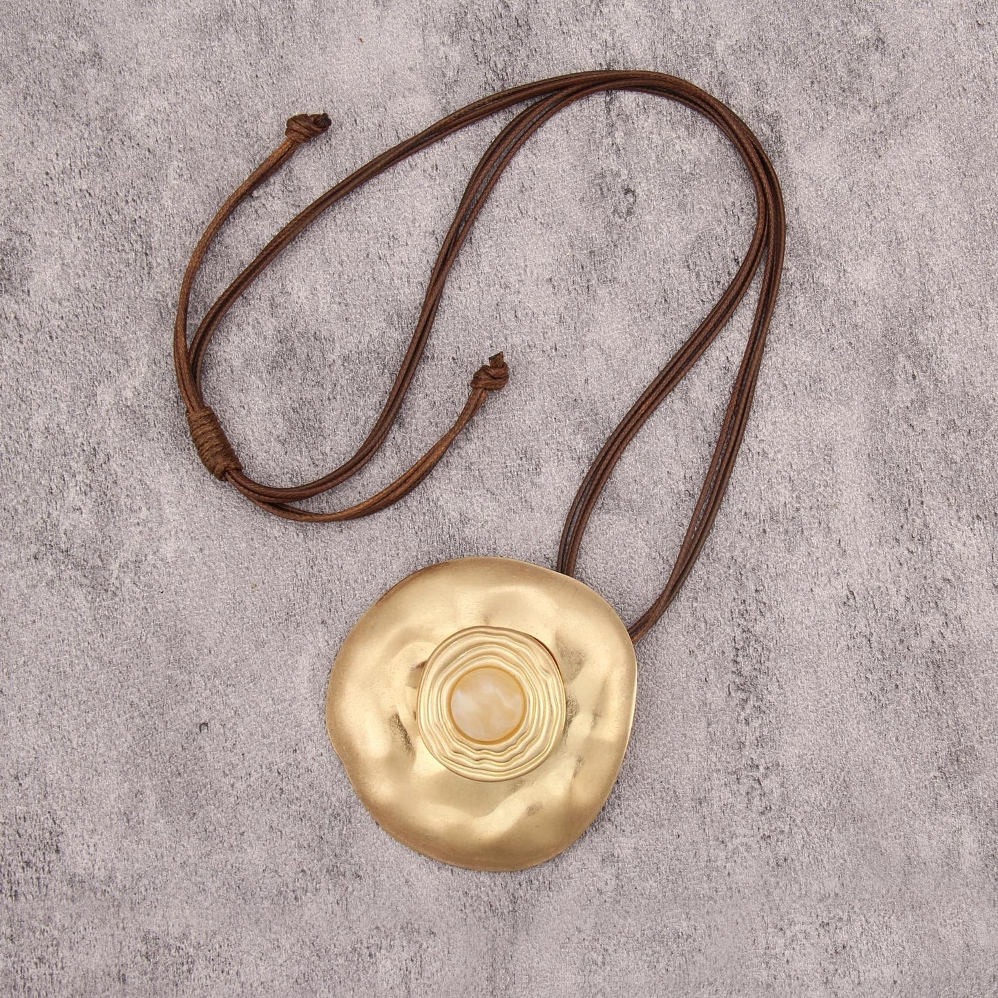 joymiao Long Necklaces for Women Boho Pendant Necklace with Large Pendant Gold Bohemian Statement Necklace Vintage Jewelry