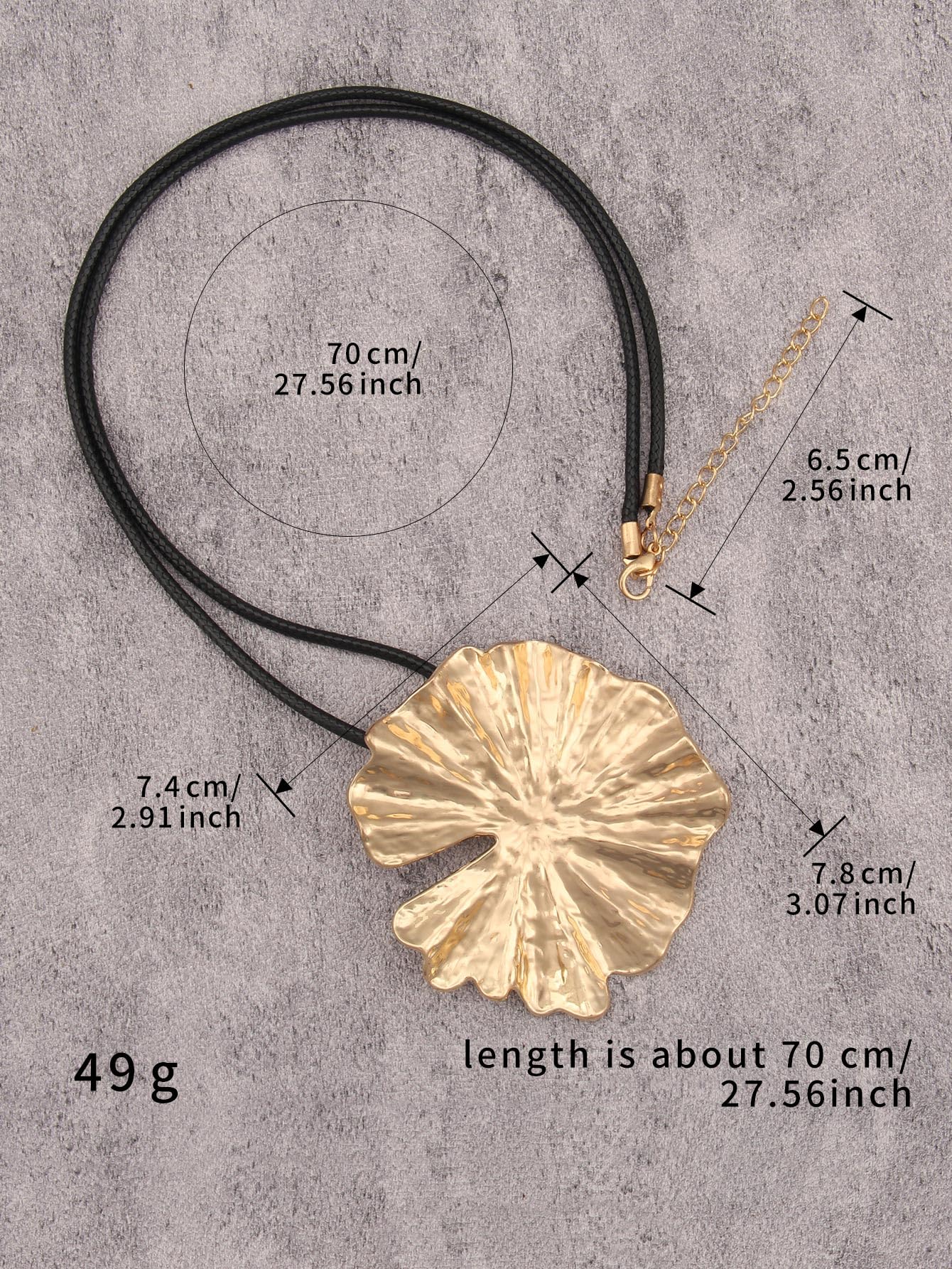 joymiao Large Pendant Necklaces for Women Boho Long Necklace Chunky Boho Necklaces for Women Long Wrap Choker Necklace with Gold Pendant Vintage Jewelry