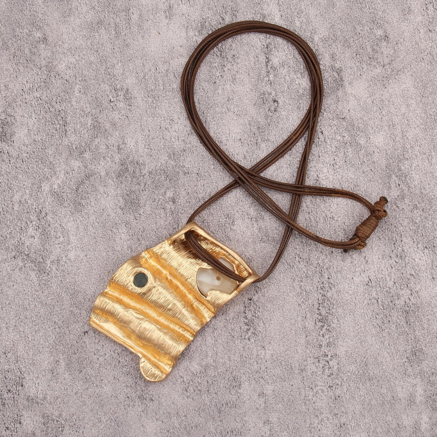 joymiao Boho Necklace for Women Large Pendant Vintage Statement Necklaces Bohemian Gold Irregular Pendant Long Chain Hippie Choker Necklace