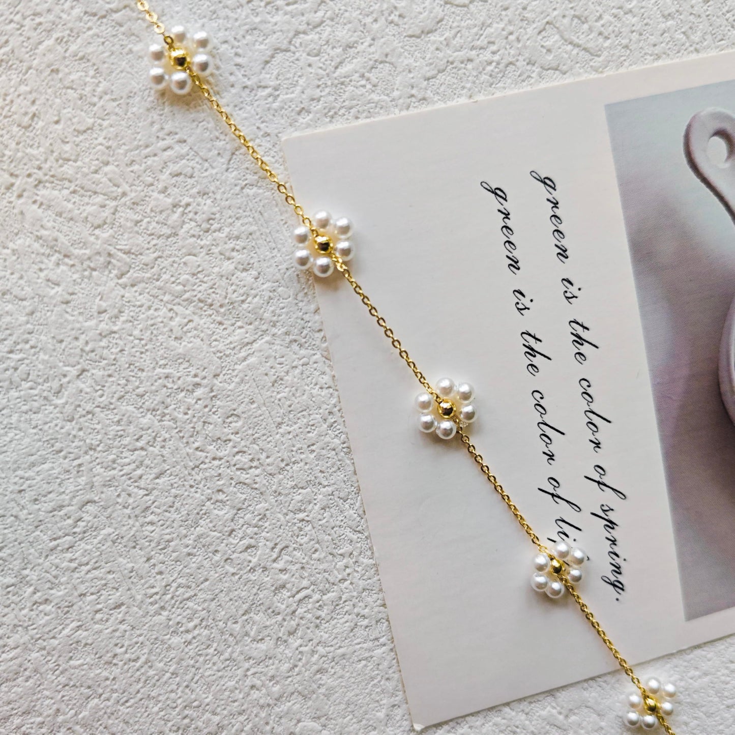 OGD Gold Pearl Necklaces 14K Gold Plated Dainty Chain Cute Daisy Pearl Choker Necklace Flower Necklaces for Women Trendy Jewelry Gifts
