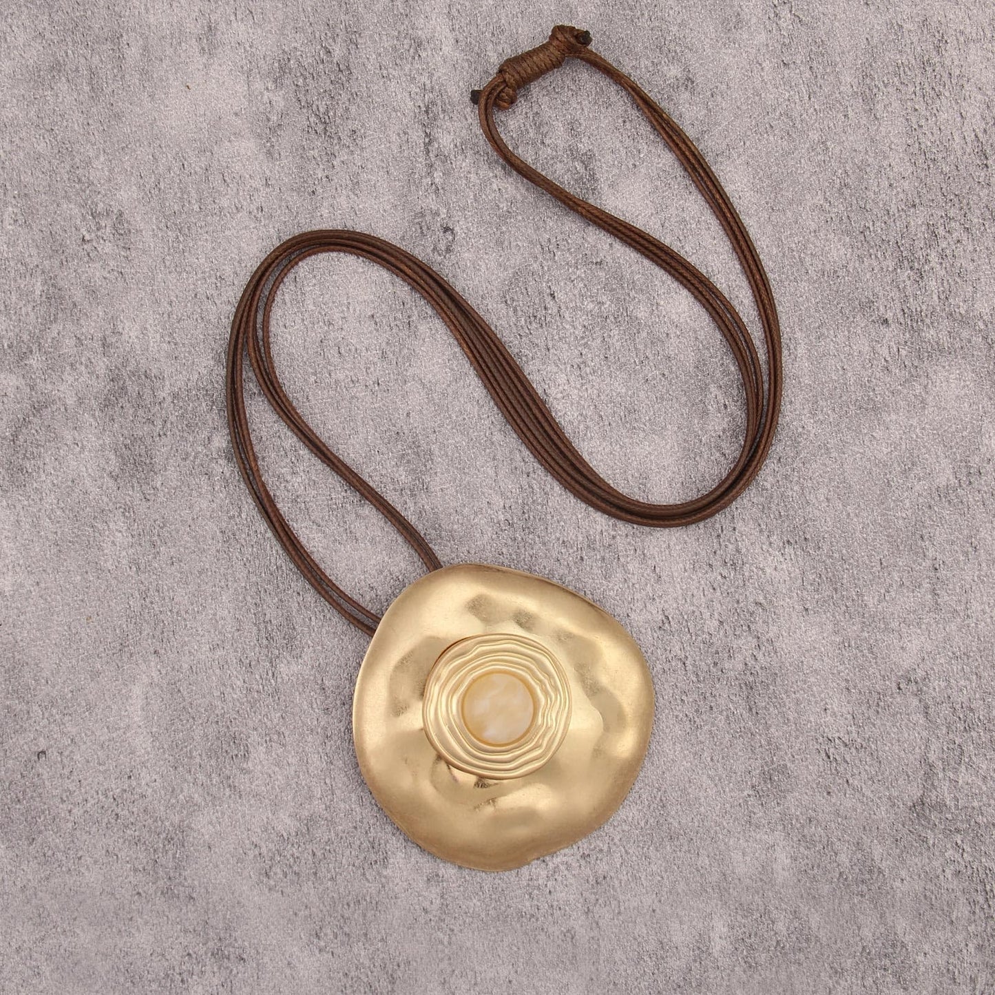 joymiao Long Necklaces for Women Boho Pendant Necklace with Large Pendant Gold Bohemian Statement Necklace Vintage Jewelry