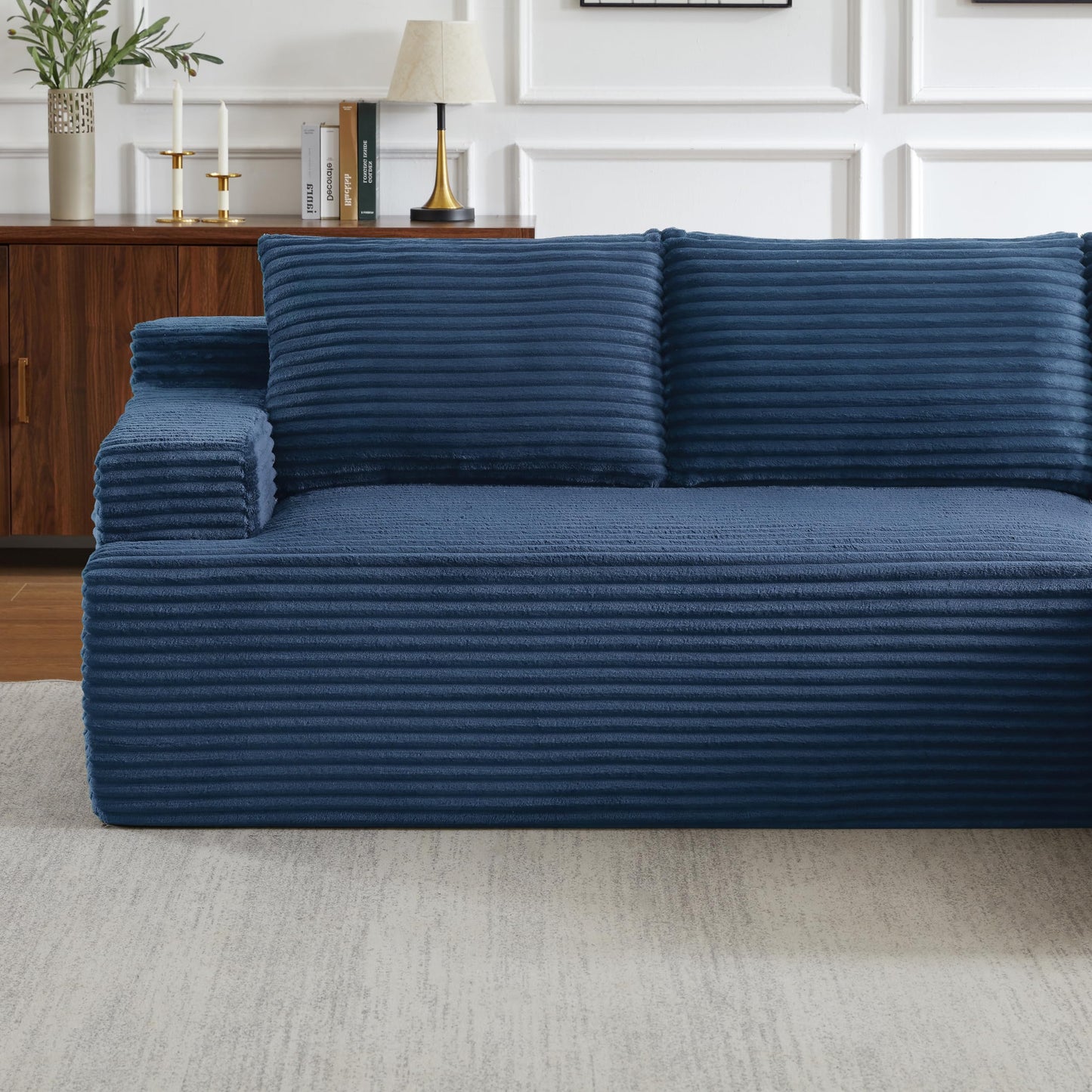 96" Modular Sectional Sofa, Cloud Sectional Couch with Deep Seat, Modern L-Shape Corner Sofa Couch with Right Facing Chaise,Upholstered Boneless Couches for Living Room Bedroom