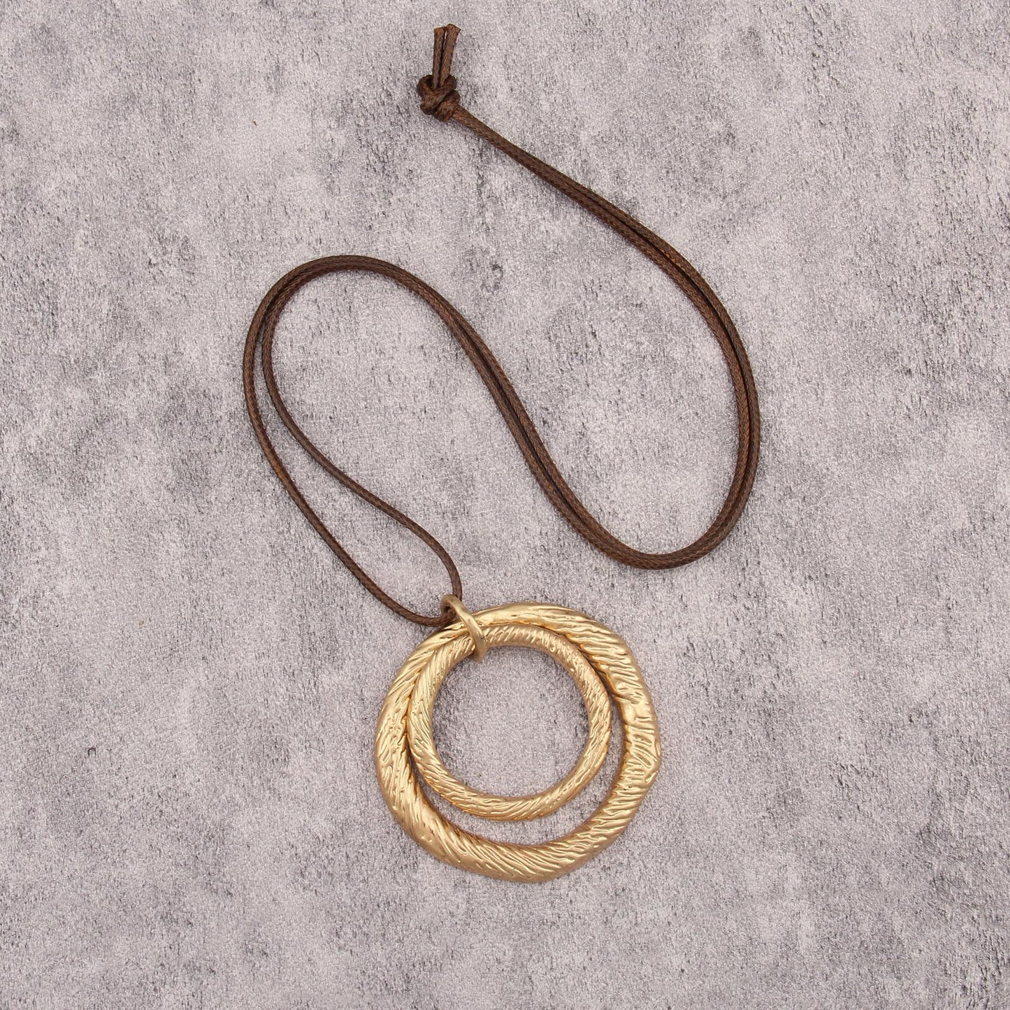 joymiao Long Boho Necklace for Women Funky Boho Pendant Necklace Chunky Gold Double Pendant Vintage Hippie Jewelry