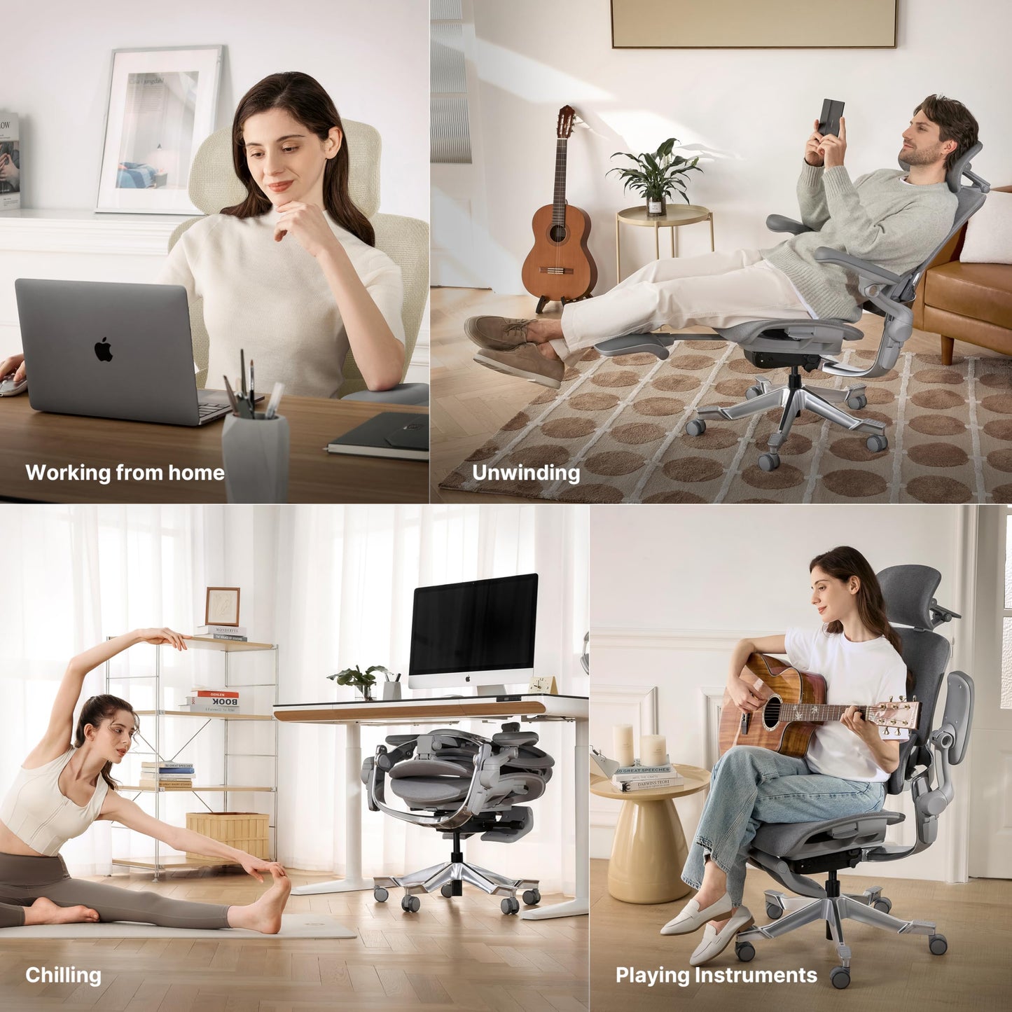HINOMI H2 Pro Premium Ergonomic Office Chair - Comfy Home Office Desk Computer Chair with Adjustable Back Support, Swivel Wheels, Flip-up Arms, Comfortable Mesh Seat for Desk Work (Gray)