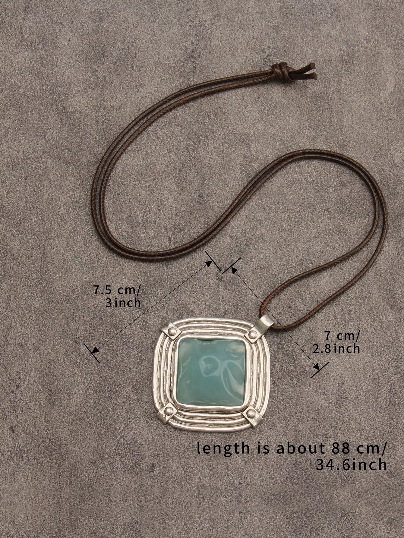 joymiao Boho Pendant Necklace Chunky Bohemian Necklace Boho Turquoise Necklace for Women Vintage Necklace for Cowgirls