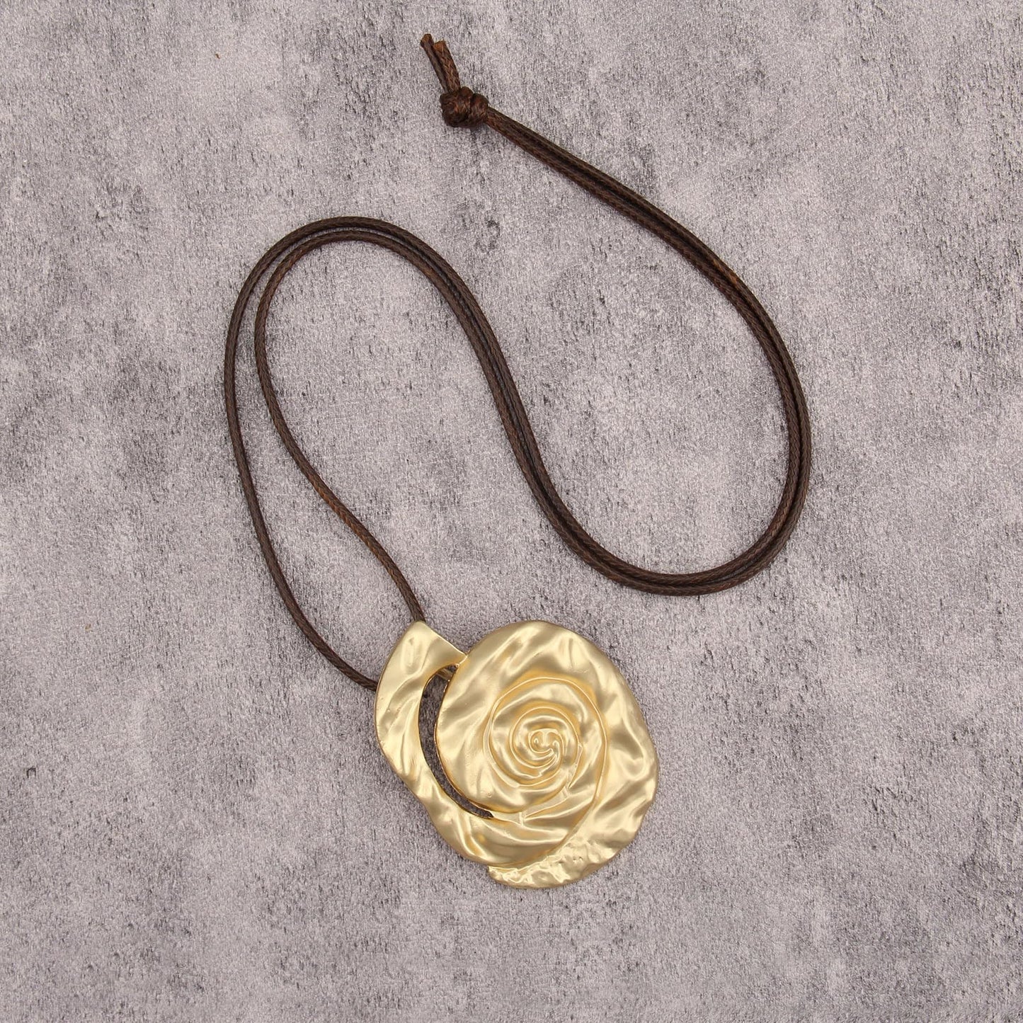 joymiao Long Pendant Necklace Boho Chunky Vintage Necklaces Large Gold Irregular Pendant Casual Necklace for Women Bohemian Jewelry