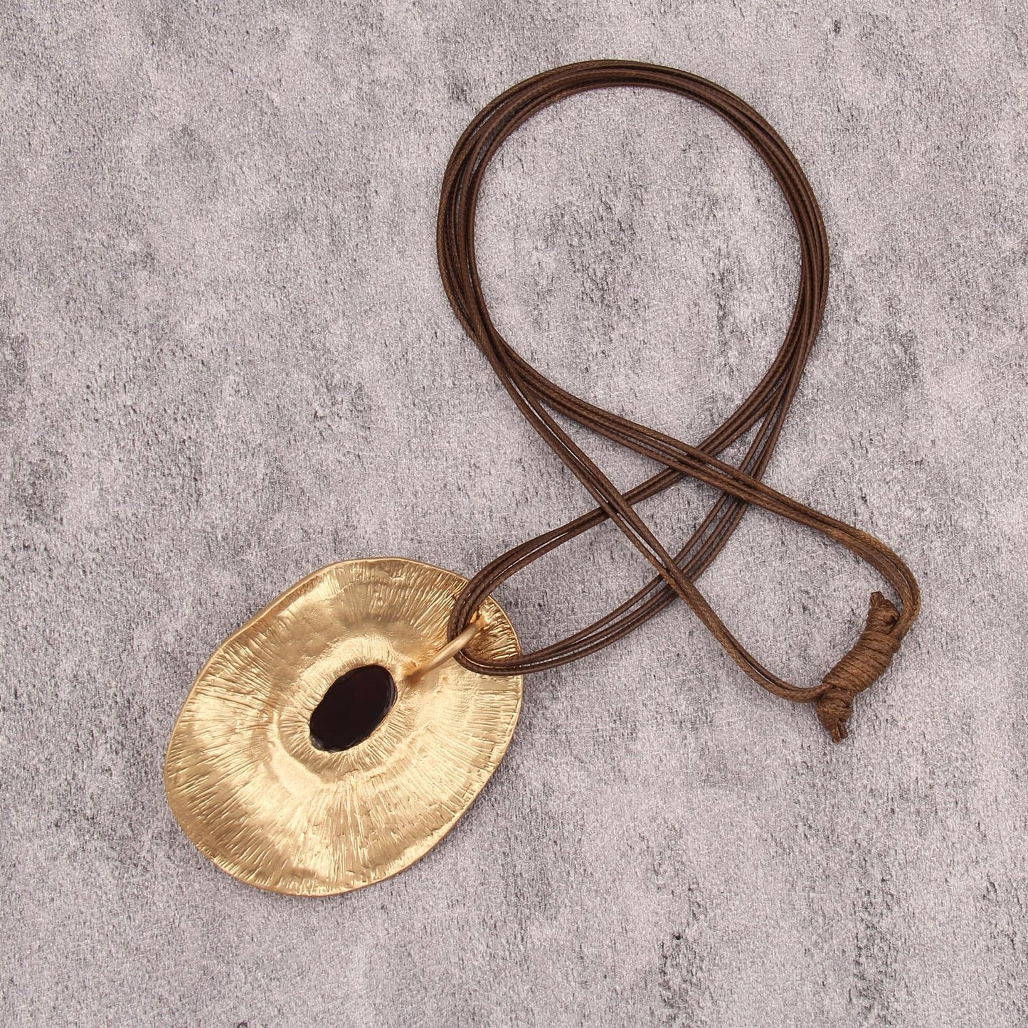 joymiao Chunky Statement Necklace for Women Vintage Bohemian Necklace with Large Gold Pendant Hippie Jewelry