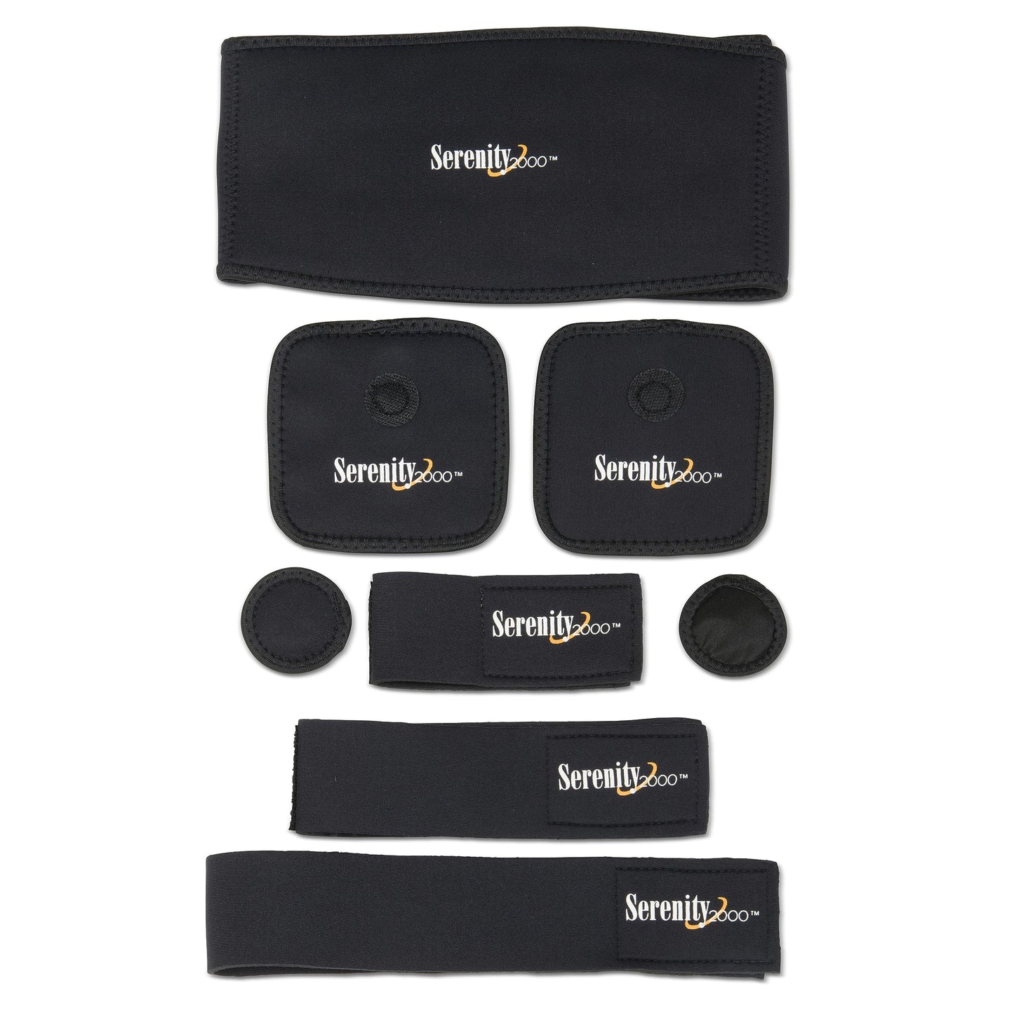 SERENITY2000 Full Body Magnetic Vitality Set for Pain Relief, Reduce Inflammation, Improve Circulation – Eight-Piece Set (Large/XL - waist up to 50")