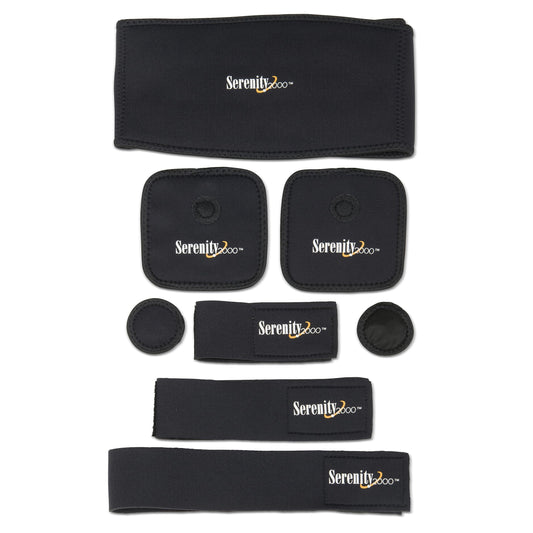 SERENITY2000 Full Body Magnetic Vitality Set for Pain Relief, Reduce Inflammation, Improve Circulation – Eight-Piece Set (Large/XL - waist up to 50")