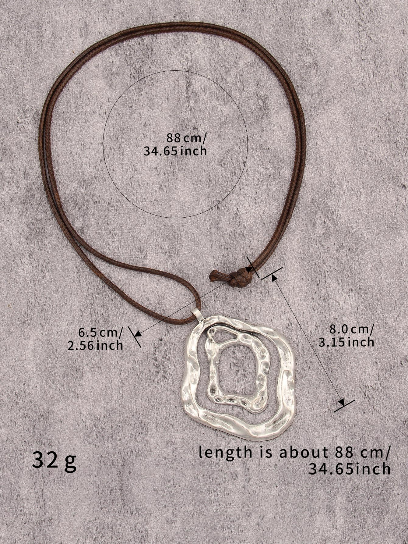 joymiao Long Boho Necklace for Women Vintage Chunky Statement Pendant Necklace with Silver Pendant Hippie Bohemian Jewelry