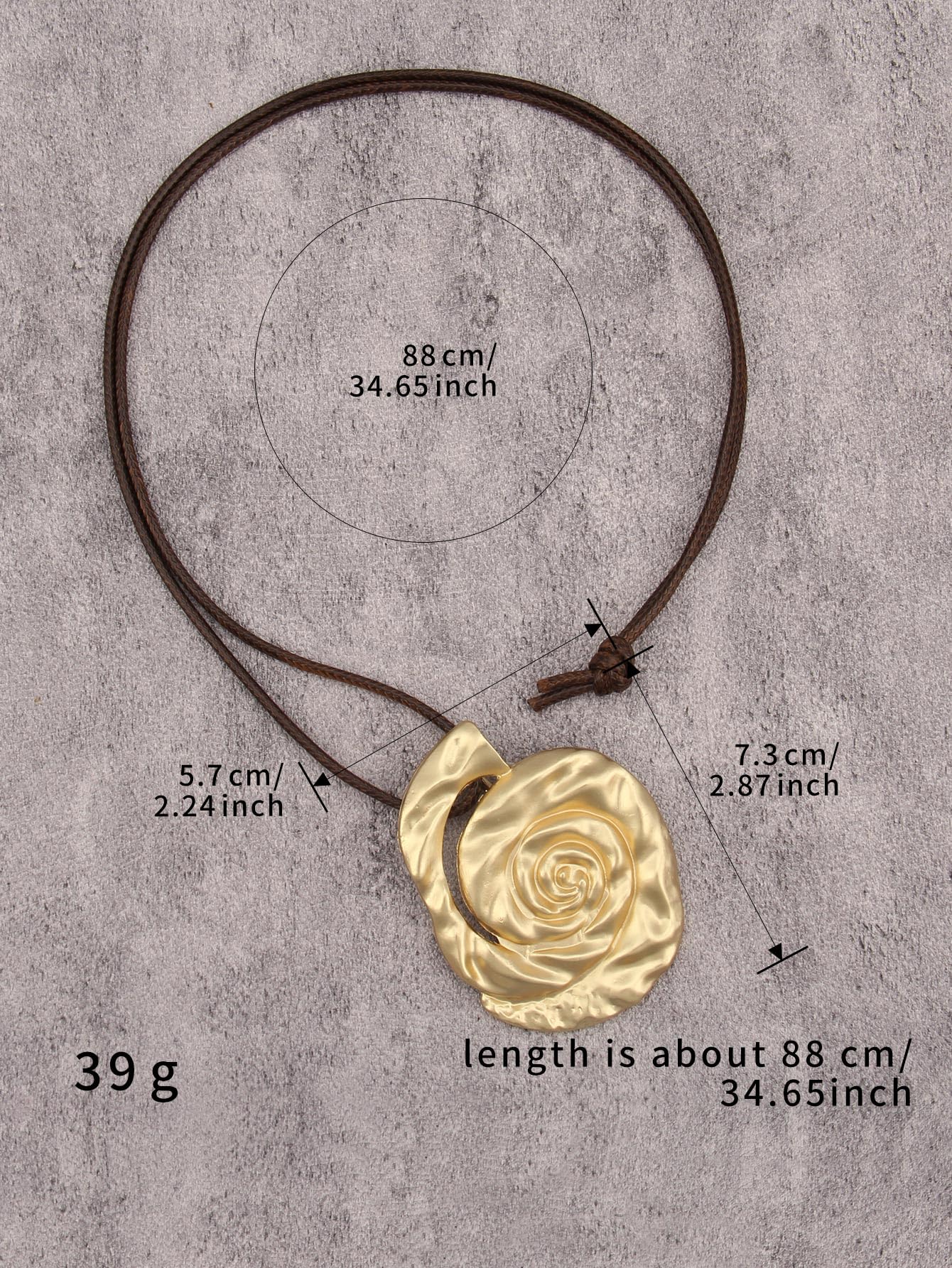 joymiao Long Pendant Necklace Boho Chunky Vintage Necklaces Large Gold Irregular Pendant Casual Necklace for Women Bohemian Jewelry