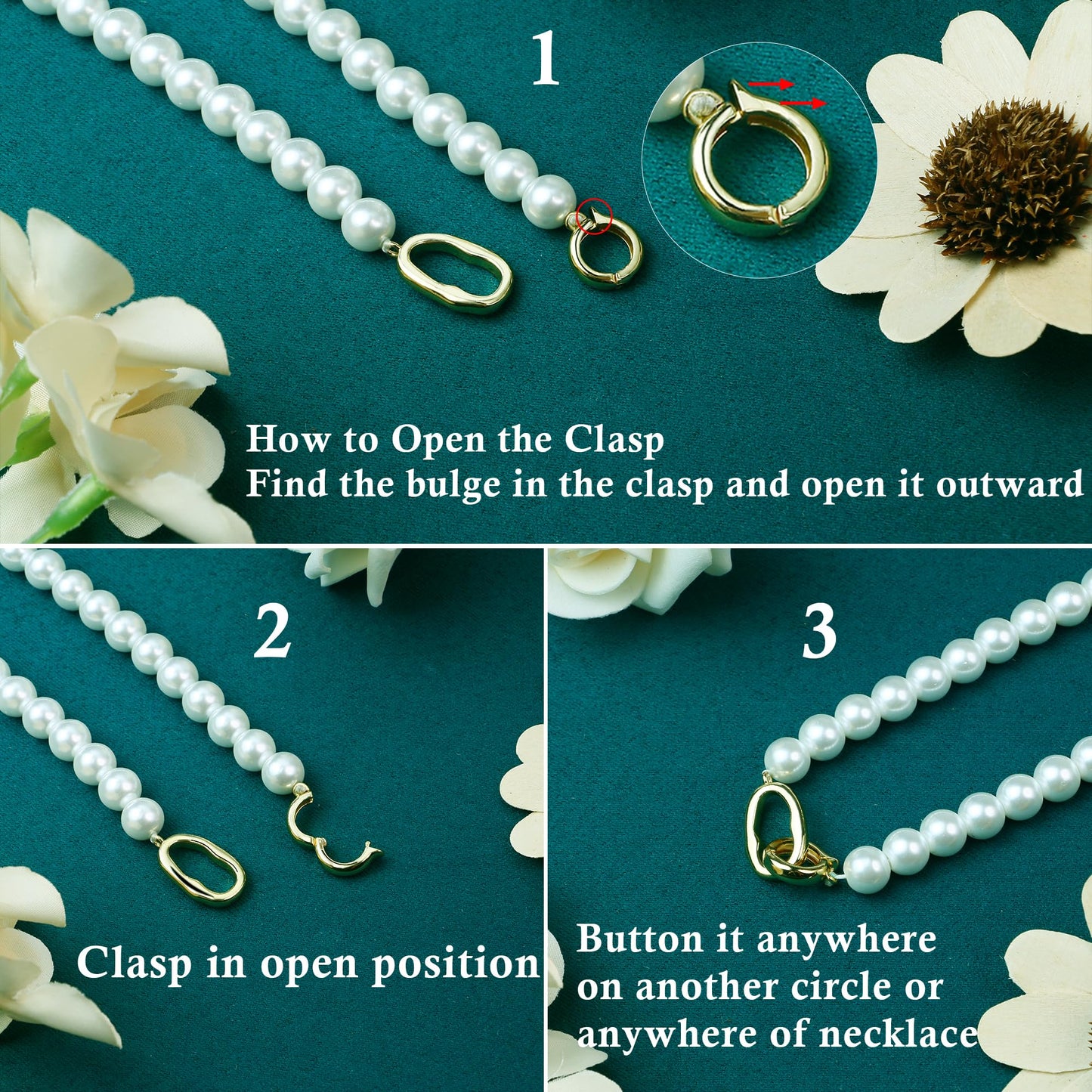 Sereney Pearl Necklaces for Women, 8mm Dainty Pearl Choker Necklaces as Handmade Prom Necklace for Wedding, 16'' to 19.5'' Adjustable Bridal Jewelry for Her Daughter as Round White Wedding Necklaces