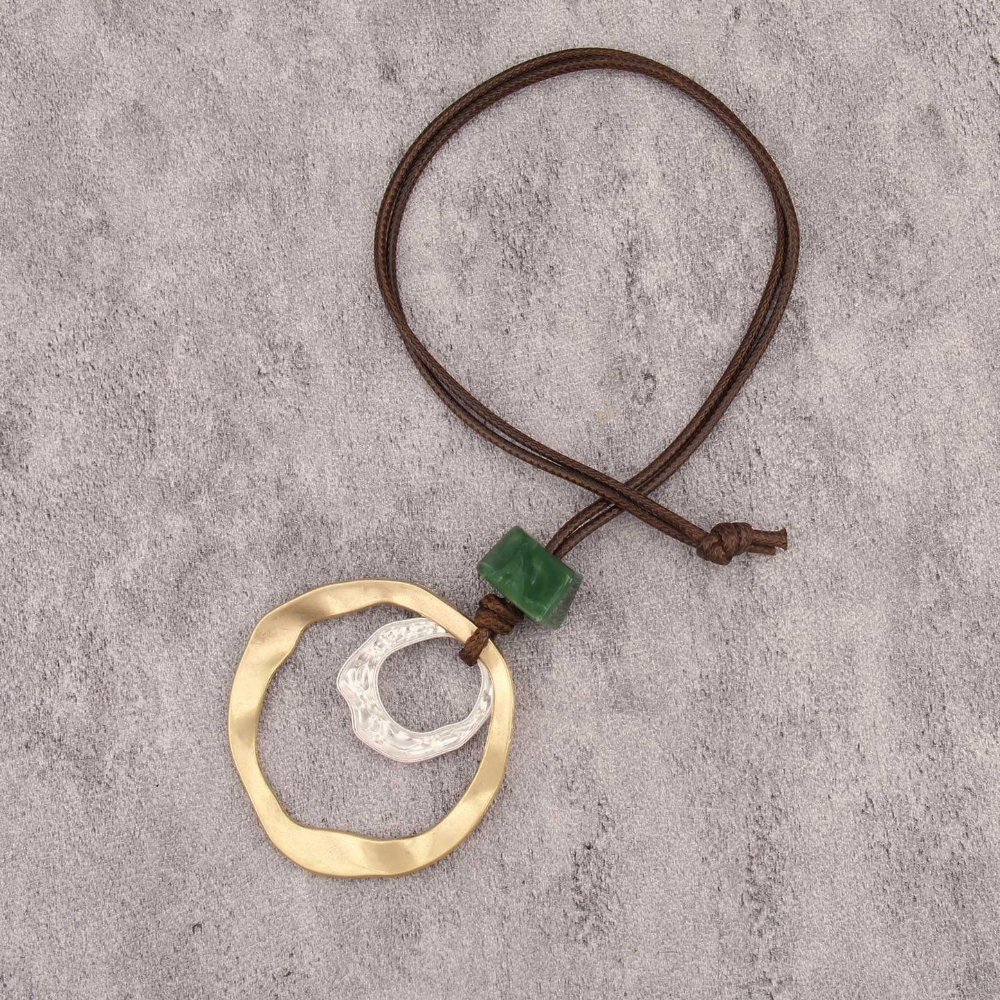 joymiao Chunky Boho Necklace Bohemian Pendant Necklace for Women with Large Silver Gold Circle Pendant Hippie Choker Boho Jewelry Accessories