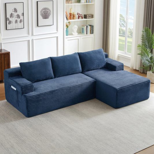 96" Modular Sectional Sofa, Cloud Sectional Couch with Deep Seat, Modern L-Shape Corner Sofa Couch with Right Facing Chaise,Upholstered Boneless Couches for Living Room Bedroom