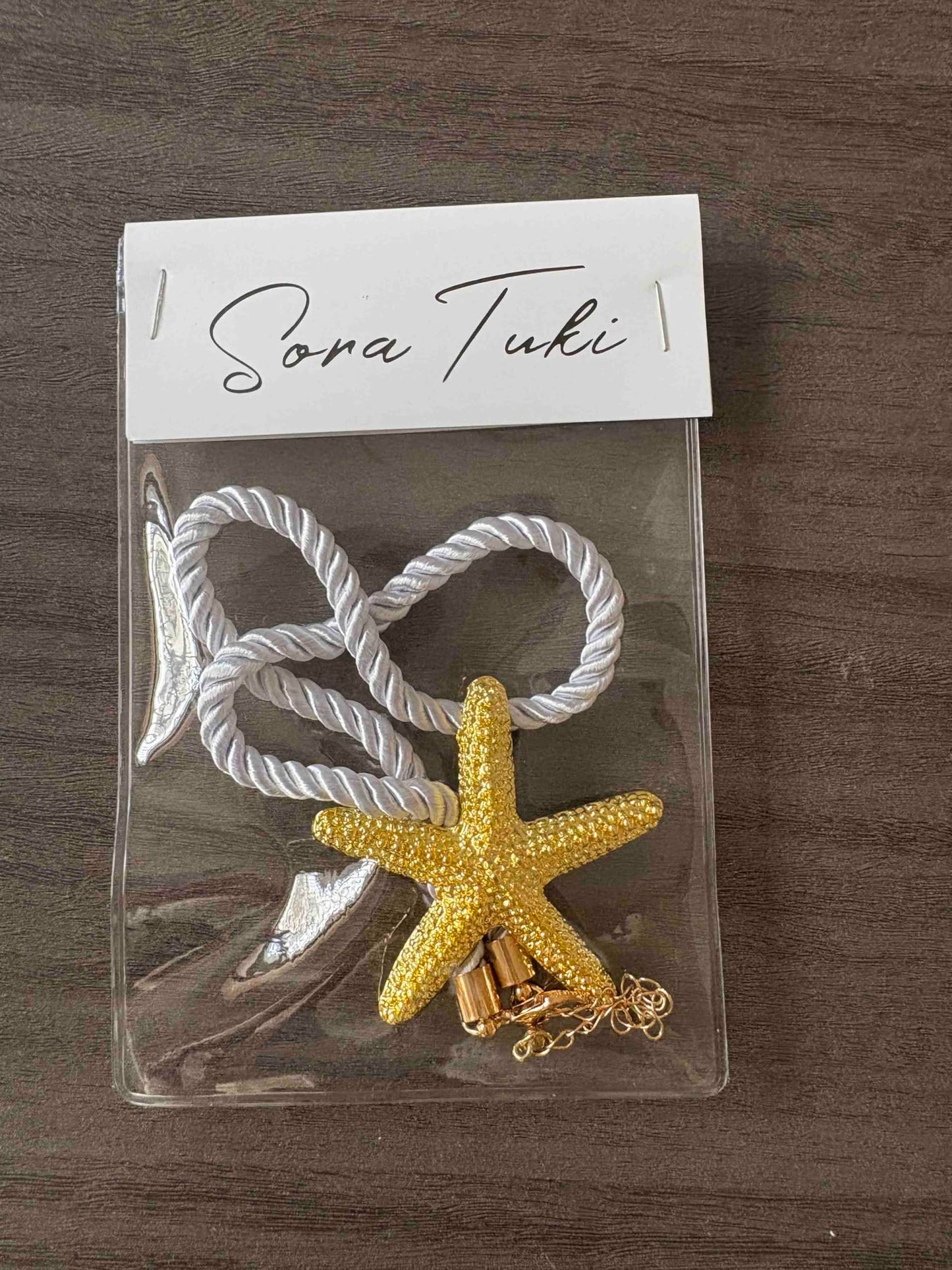 Sora Tuki Starfish Necklace Beach Jewlery for Women Cowrie Puka Shell Seashell Necklace Ocean Jewlry