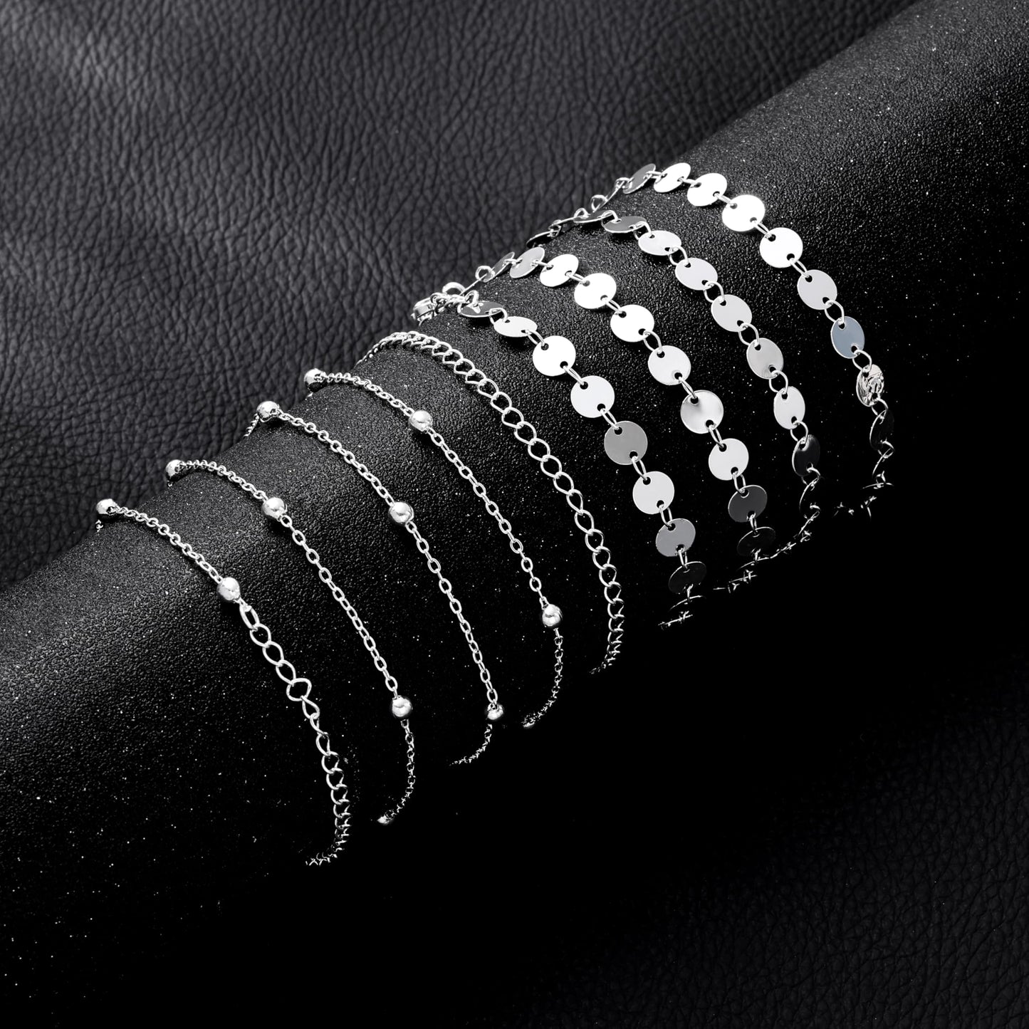 CHESKY Silver Waist Chain for Women Trendy, 2Pcs Layered Belly Chain Belt Adjustable Waterproof Beach Satellite Coin Chain Hypoallergenic Summer Body Chain Jewelry for Women Gifts