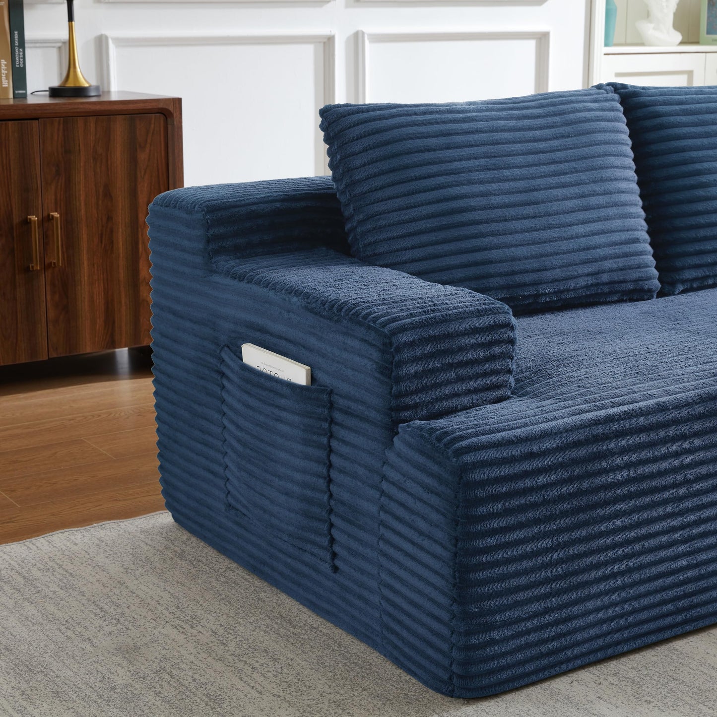 96" Modular Sectional Sofa, Cloud Sectional Couch with Deep Seat, Modern L-Shape Corner Sofa Couch with Right Facing Chaise,Upholstered Boneless Couches for Living Room Bedroom