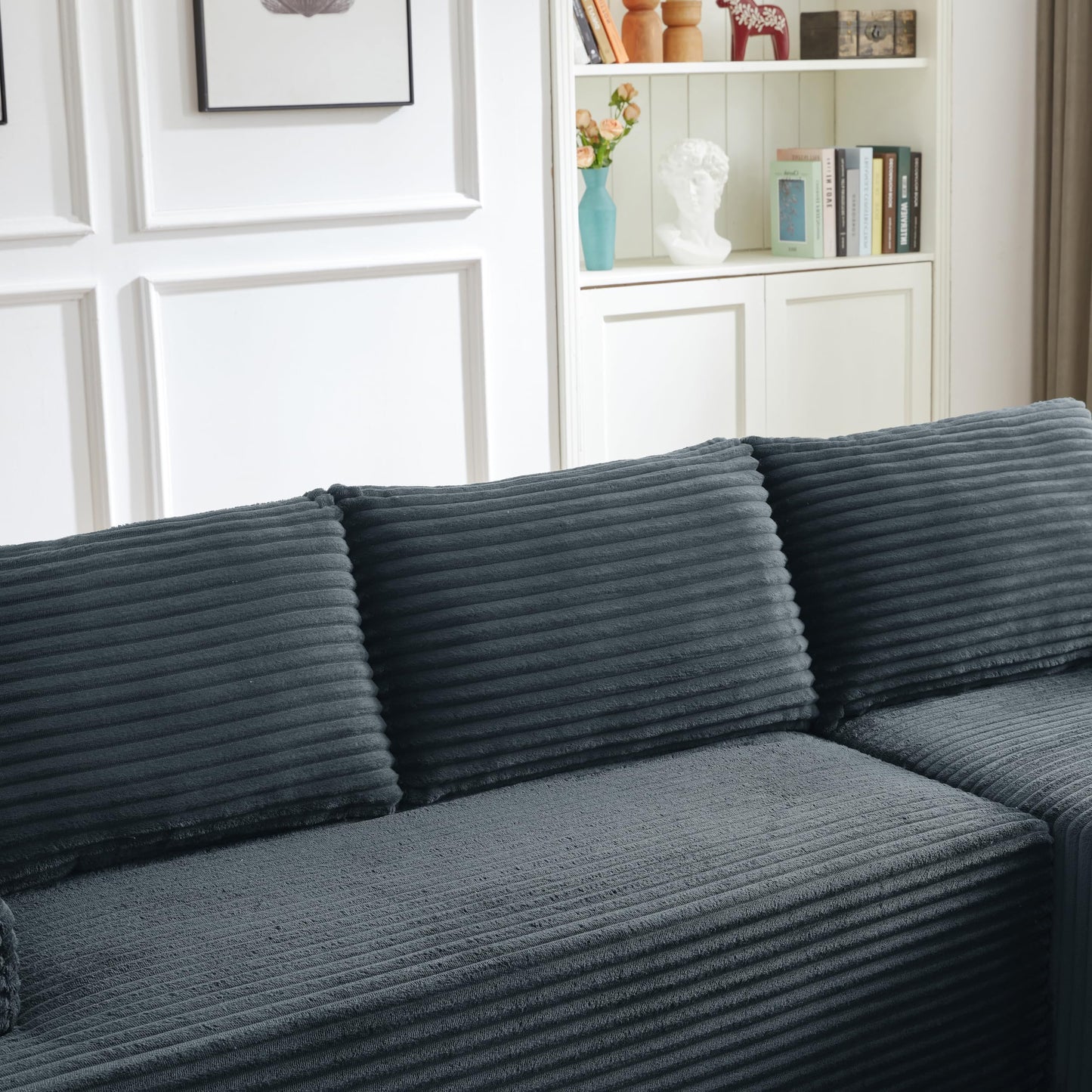 96" Modular Sectional Sofa, Cloud Sectional Couch with Deep Seat, Modern L-Shape Corner Sofa Couch with Right Facing Chaise,Upholstered Boneless Couches for Living Room Bedroom