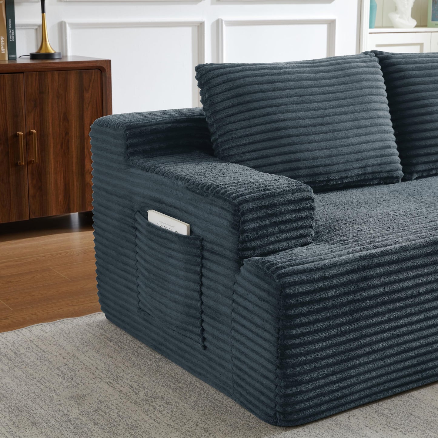 96" Modular Sectional Sofa, Cloud Sectional Couch with Deep Seat, Modern L-Shape Corner Sofa Couch with Right Facing Chaise,Upholstered Boneless Couches for Living Room Bedroom