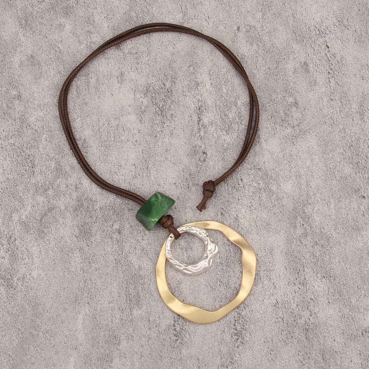 joymiao Chunky Boho Necklace Bohemian Pendant Necklace for Women with Large Silver Gold Circle Pendant Hippie Choker Boho Jewelry Accessories