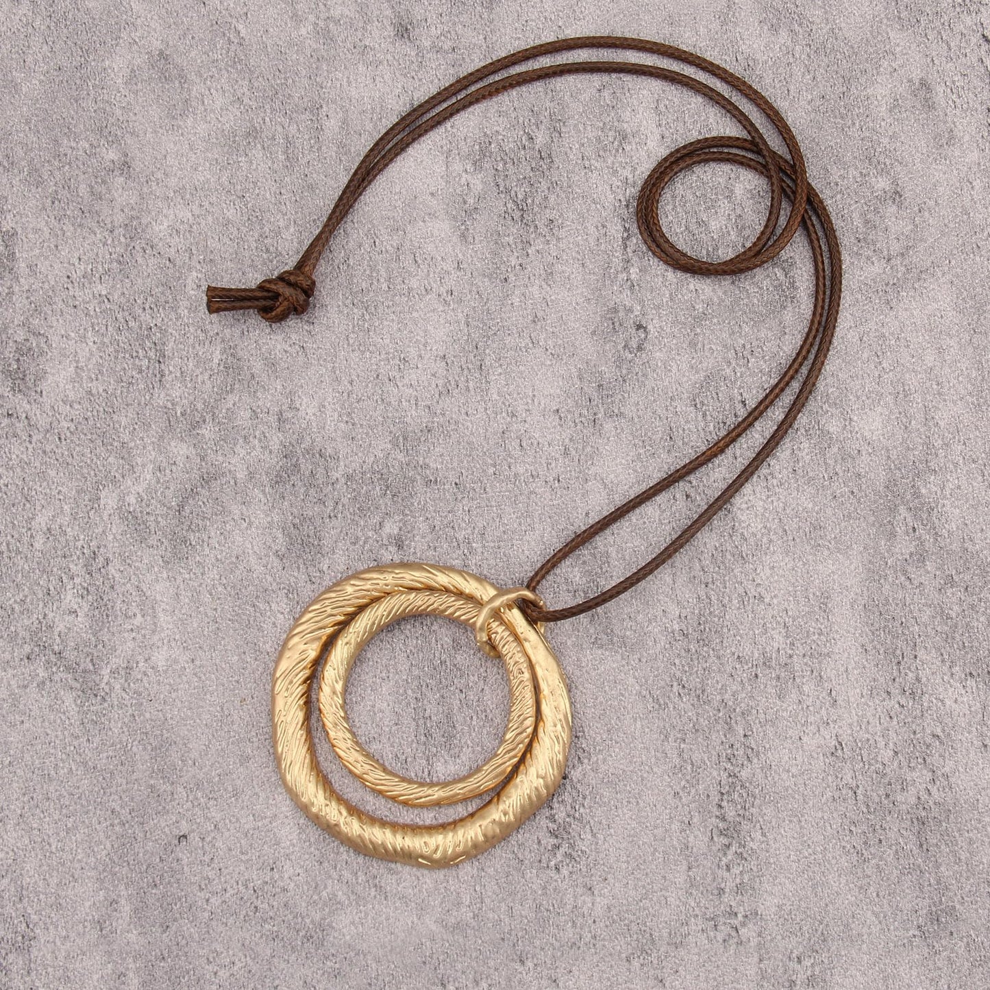 joymiao Long Boho Necklace for Women Funky Boho Pendant Necklace Chunky Gold Double Pendant Vintage Hippie Jewelry
