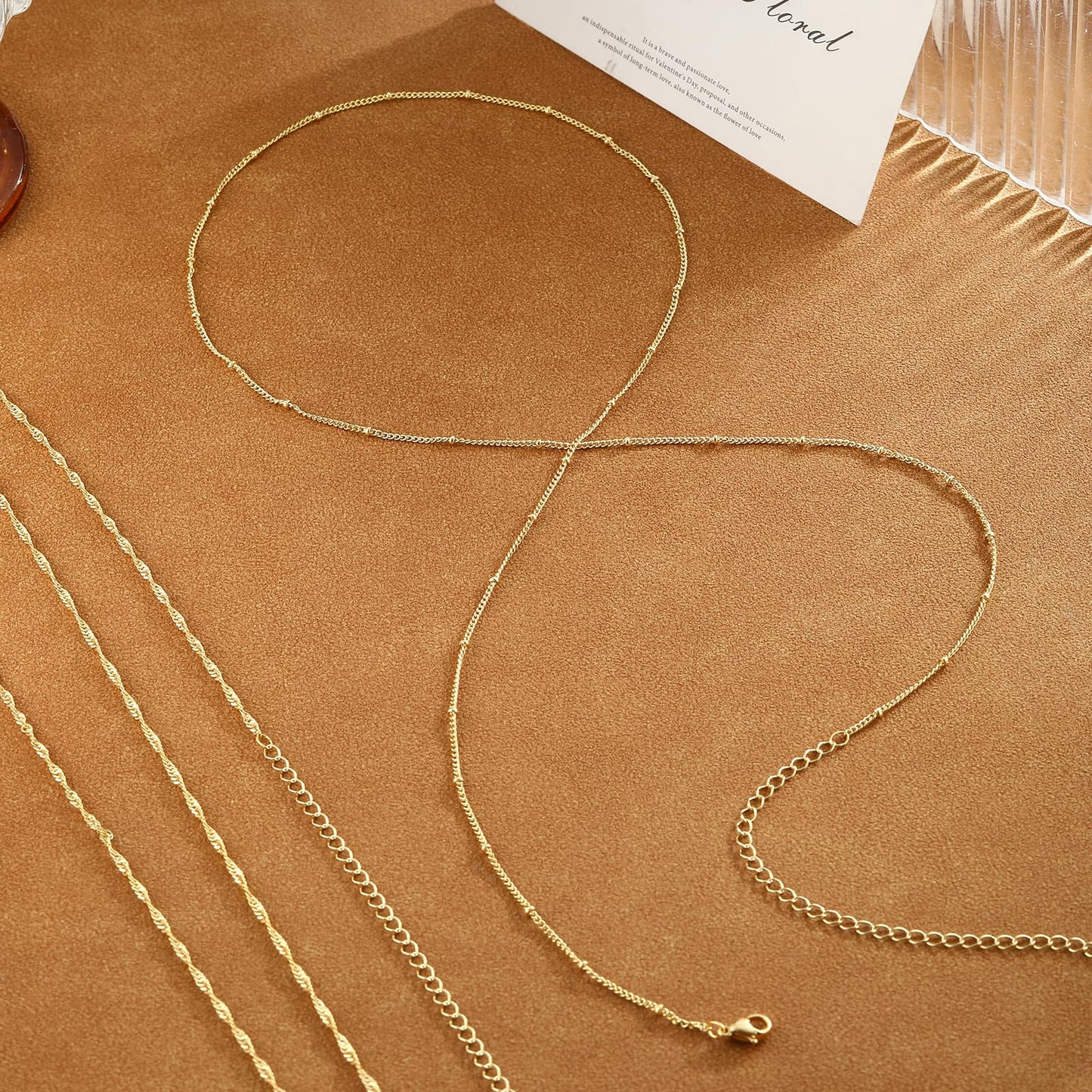 VIROMY Gold Waist Beads Chain for Women Gold Belly Chain Dainty Satellite Body Belt Chain Beach Body Women's Jewelry