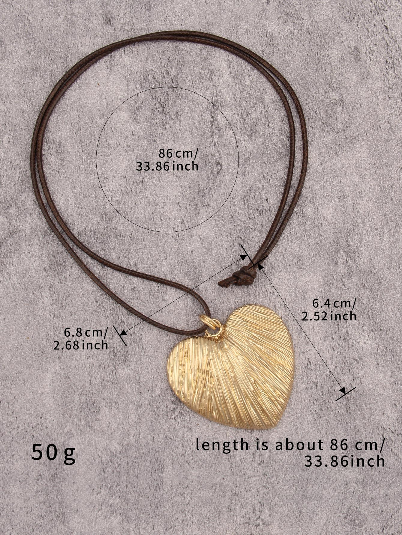 joymiao Boho Necklaces for Women Chunky Vintage Necklaces Large Pendant Necklace with Gold Heart Long Chain Bohemian Hippie Style