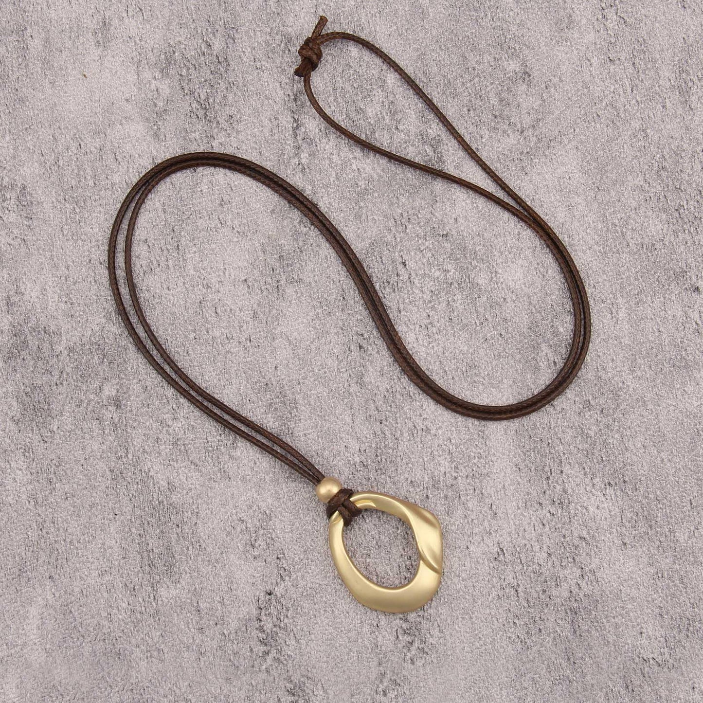 joymiao Vintage Boho Necklace for Women Long Chunky Bohemian Pendant Necklaces with Gold Pendant Handmade Sweater Necklace
