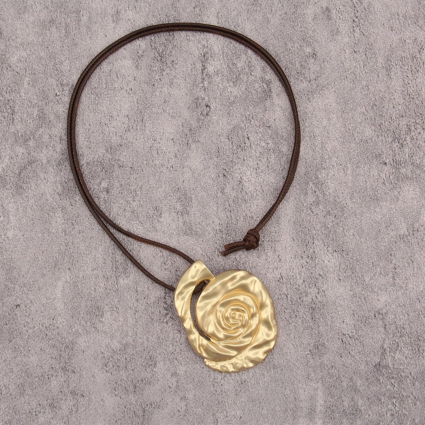 joymiao Long Pendant Necklace Boho Chunky Vintage Necklaces Large Gold Irregular Pendant Casual Necklace for Women Bohemian Jewelry