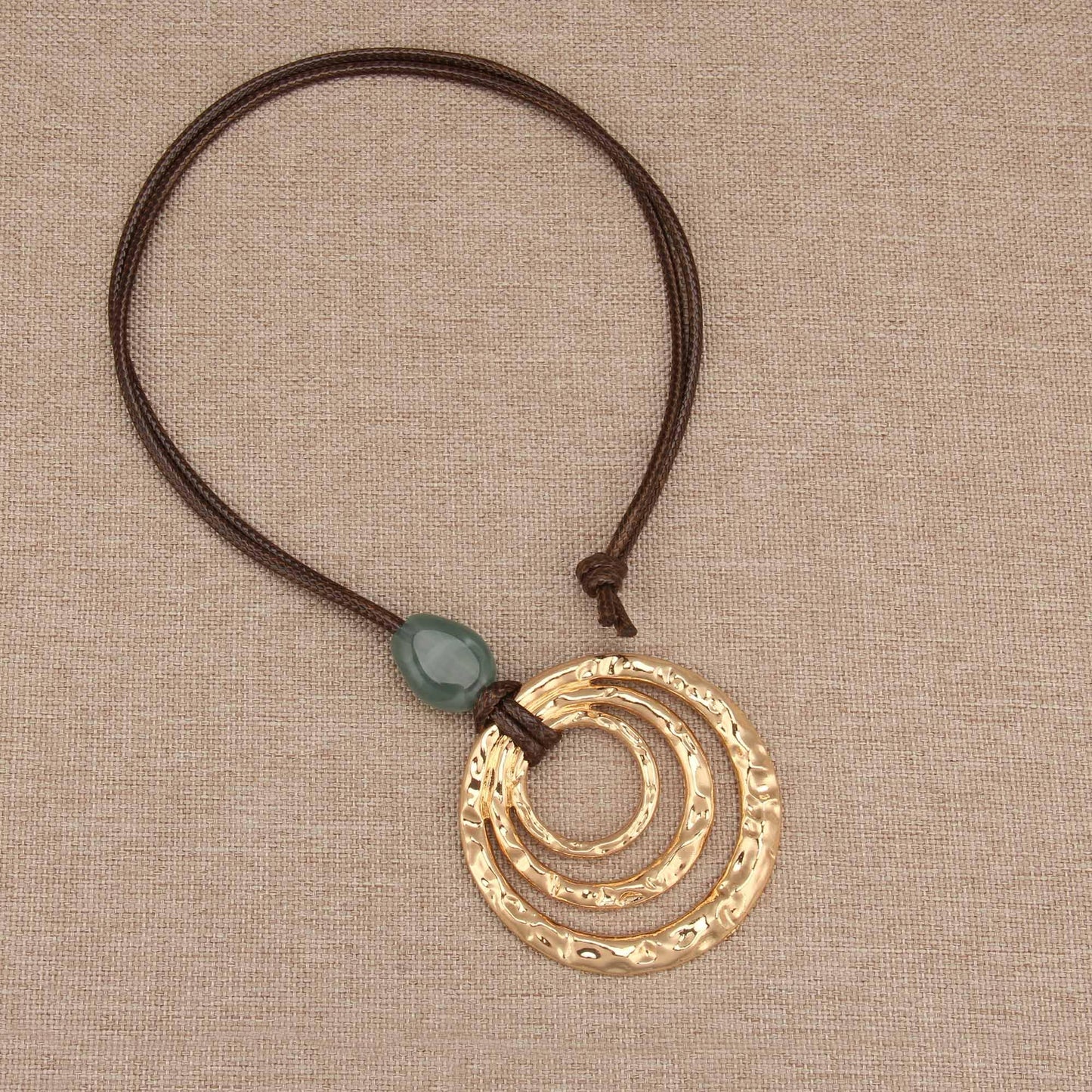 joymiao Chunky Pendant Necklace for Women Bohemian Vintage Statement Necklace Gold Boho Circle Necklaces trendy Handmade Hippie Jewelry