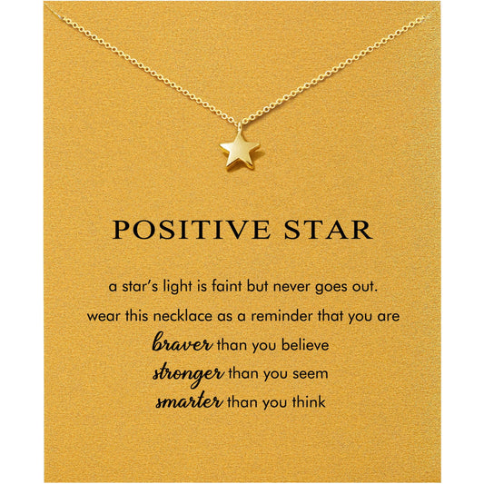Baydurcan Gold Star Necklace Inspirational Gifts for Women Star Jewelry (Stars)