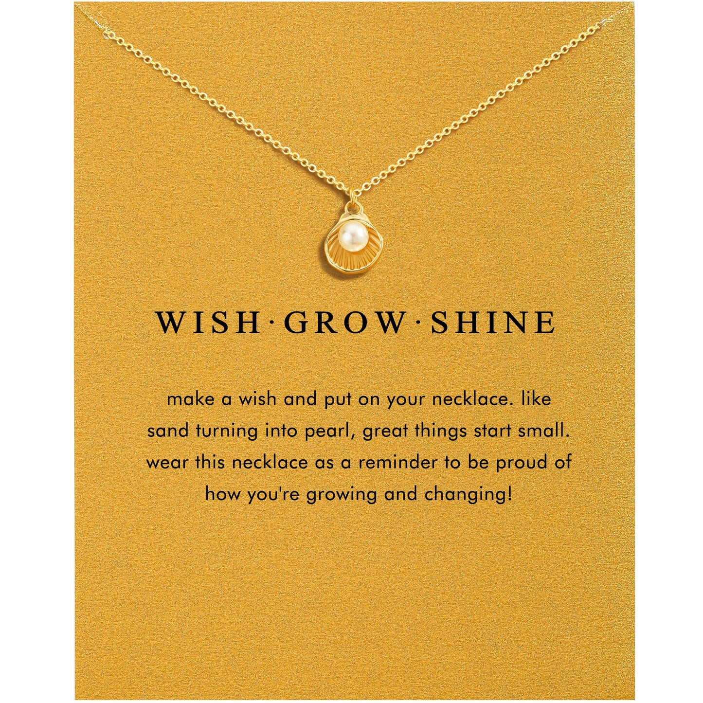 Shell Necklace Beach Jewelry for Women Pearl Shell Necklace for Women Summer Necklace(shellpearl)