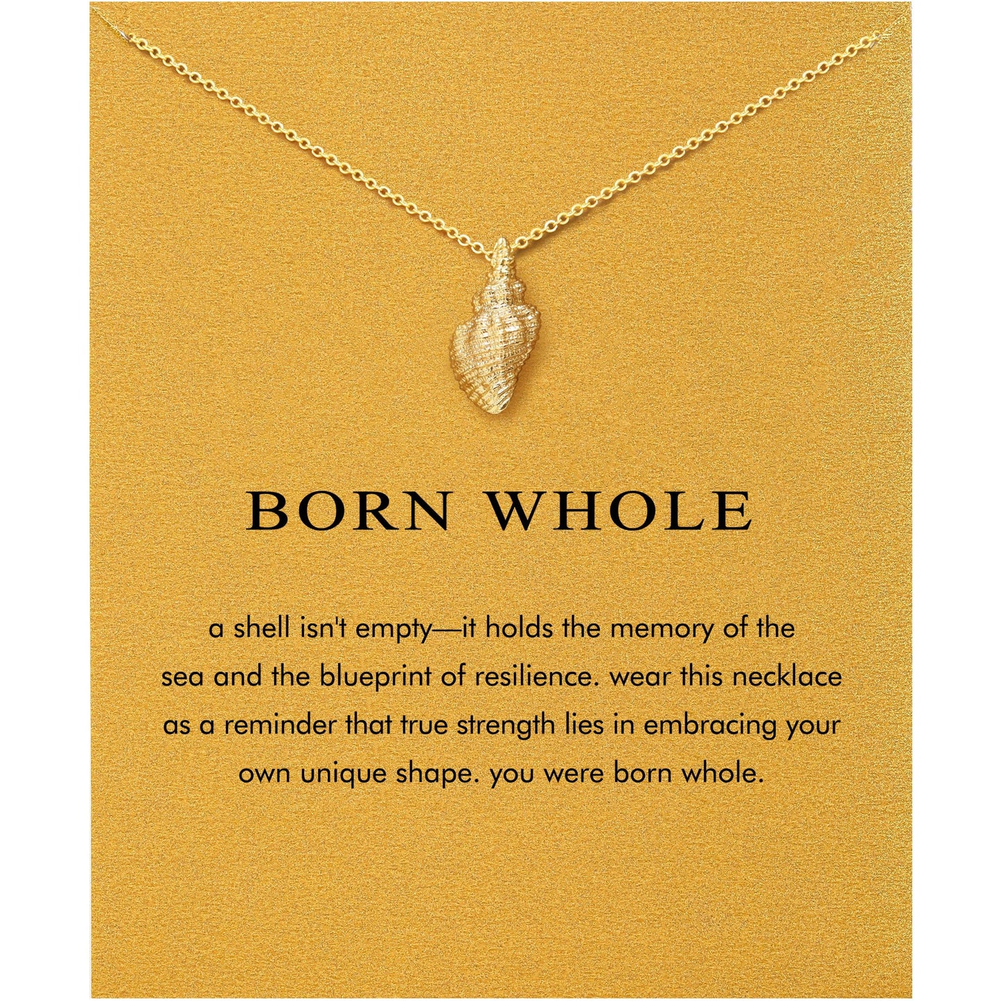 Baydurcan Gold Seashell Necklace Shell Necklaces for Women Gold Shell Necklace Encouragement Gifts for Women (Seashell)