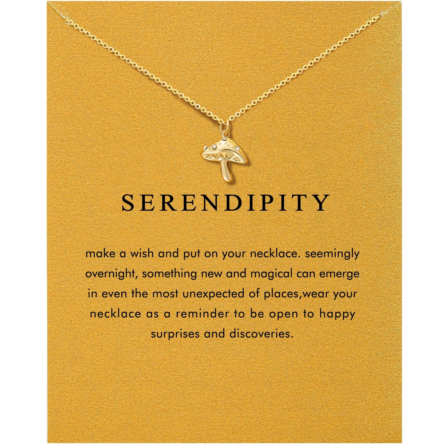 OBSUN Mushroom Necklace Motivational Gifts for Women Golden Mushroom Jewelry Accessories (Mushroom)